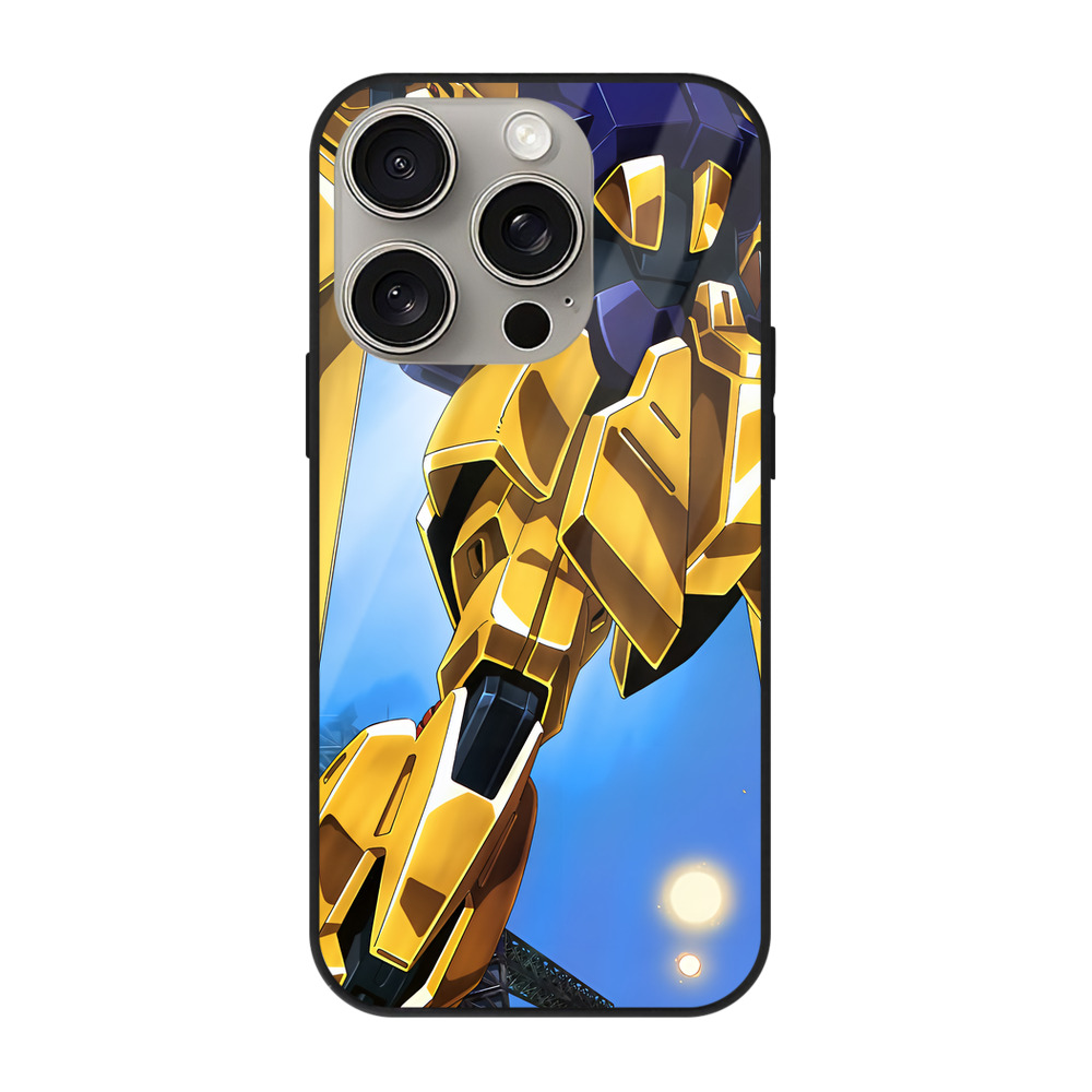 （画像用） 機動戦士ガンダム Mobile Suit Gundam 【iPhone15Pro対応】スマホケース 耐衝撃＆黄変防止 背面ガラス
