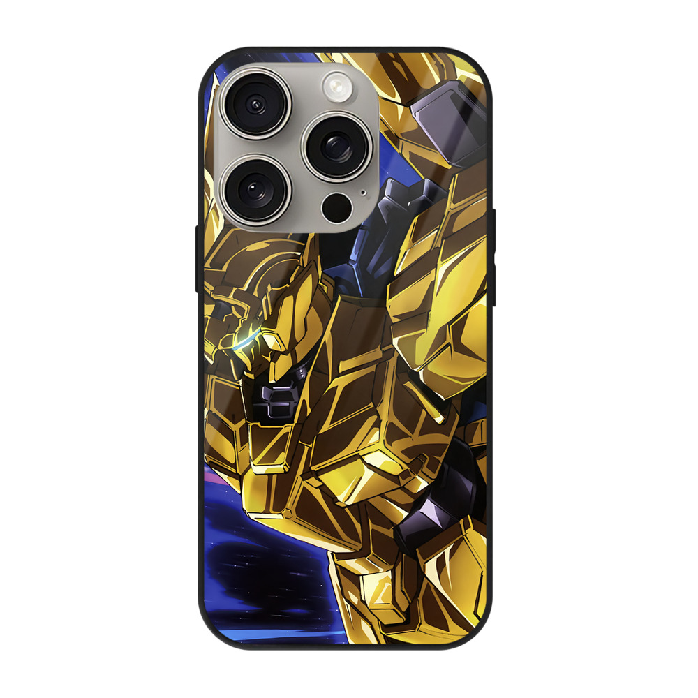 （画像用） 機動戦士ガンダム Mobile Suit Gundam 【iPhone15Pro対応】スマホケース 耐衝撃＆黄変防止 背面ガラス