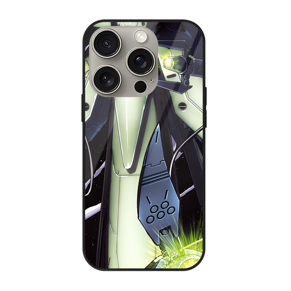 （画像用） 機動戦士ガンダム Mobile Suit Gundam 【iPhone15Pro対応】スマホケース 耐衝撃＆黄変防止 背面ガラス