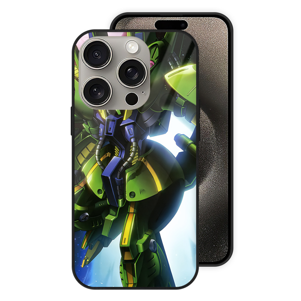 （画像用） 機動戦士ガンダム Mobile Suit Gundam 【iPhone15Pro対応】スマホケース 耐衝撃＆黄変防止 背面ガラス