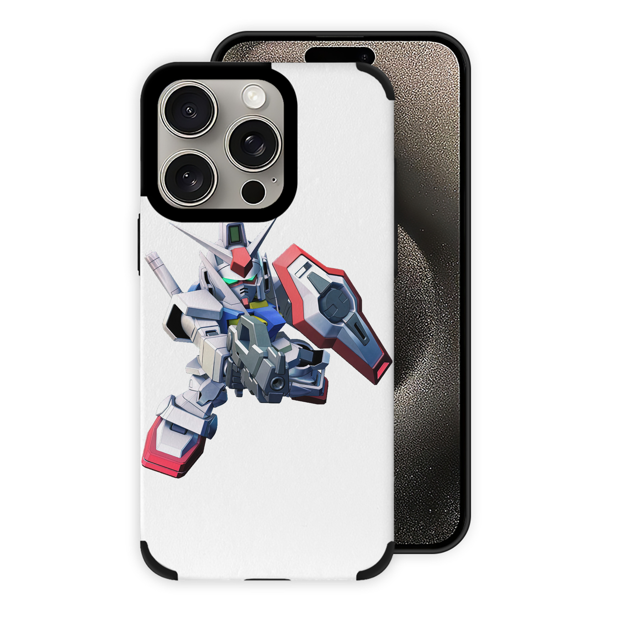 （画像用） 機動戦士ガンダム Mobile Suit Gundam 【iPhone15ProMax対応】 PUレザー スマホケース 耐衝撃＆黄変防止