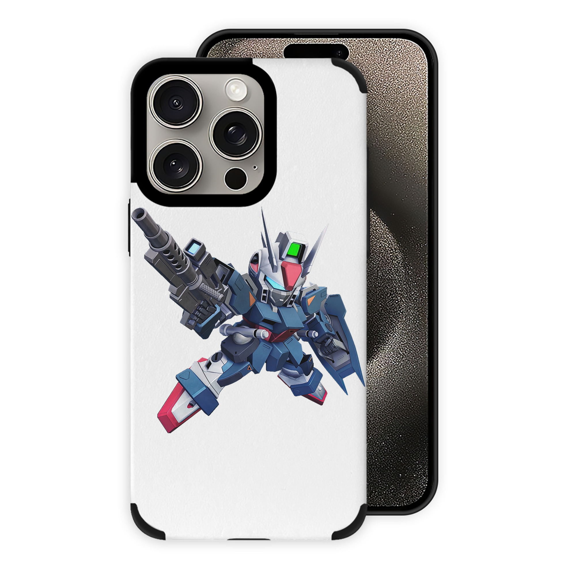 （画像用） 機動戦士ガンダム Mobile Suit Gundam 【iPhone15ProMax対応】 PUレザー スマホケース 耐衝撃＆黄変防止