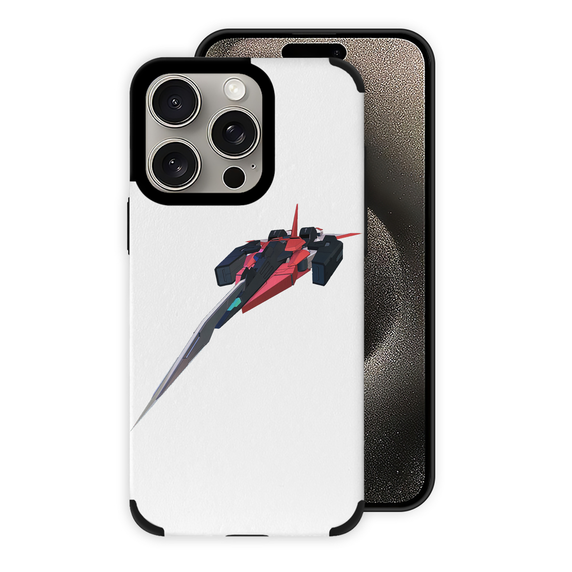 （画像用） 機動戦士ガンダム Mobile Suit Gundam 【iPhone15ProMax対応】 PUレザー スマホケース 耐衝撃＆黄変防止