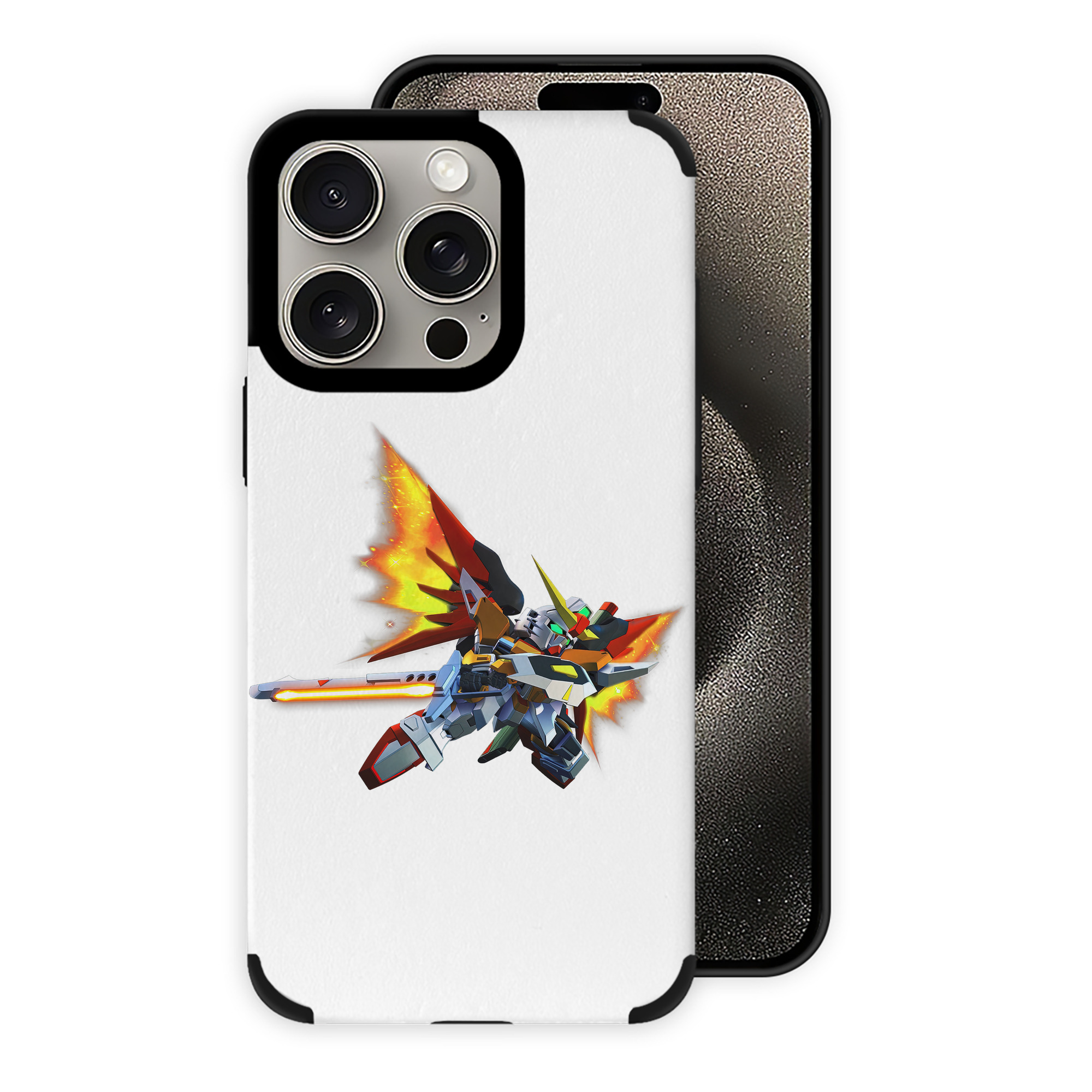 （画像用） 機動戦士ガンダム Mobile Suit Gundam 【iPhone15ProMax対応】 PUレザー スマホケース 耐衝撃＆黄変防止