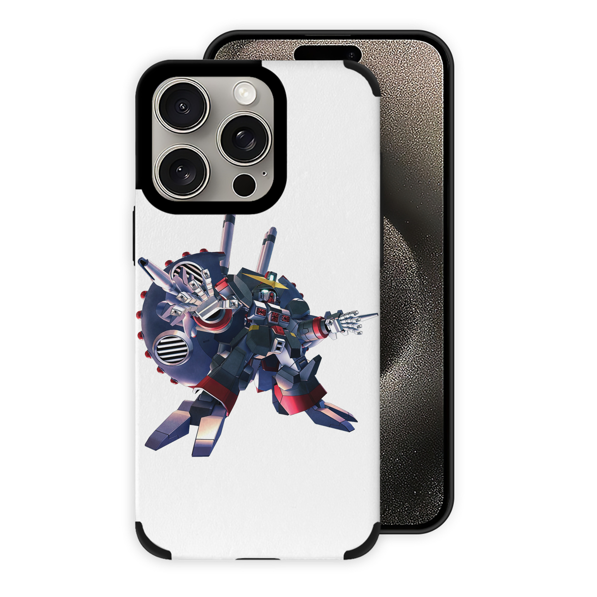 （画像用） 機動戦士ガンダム Mobile Suit Gundam 【iPhone15ProMax対応】 PUレザー スマホケース 耐衝撃＆黄変防止