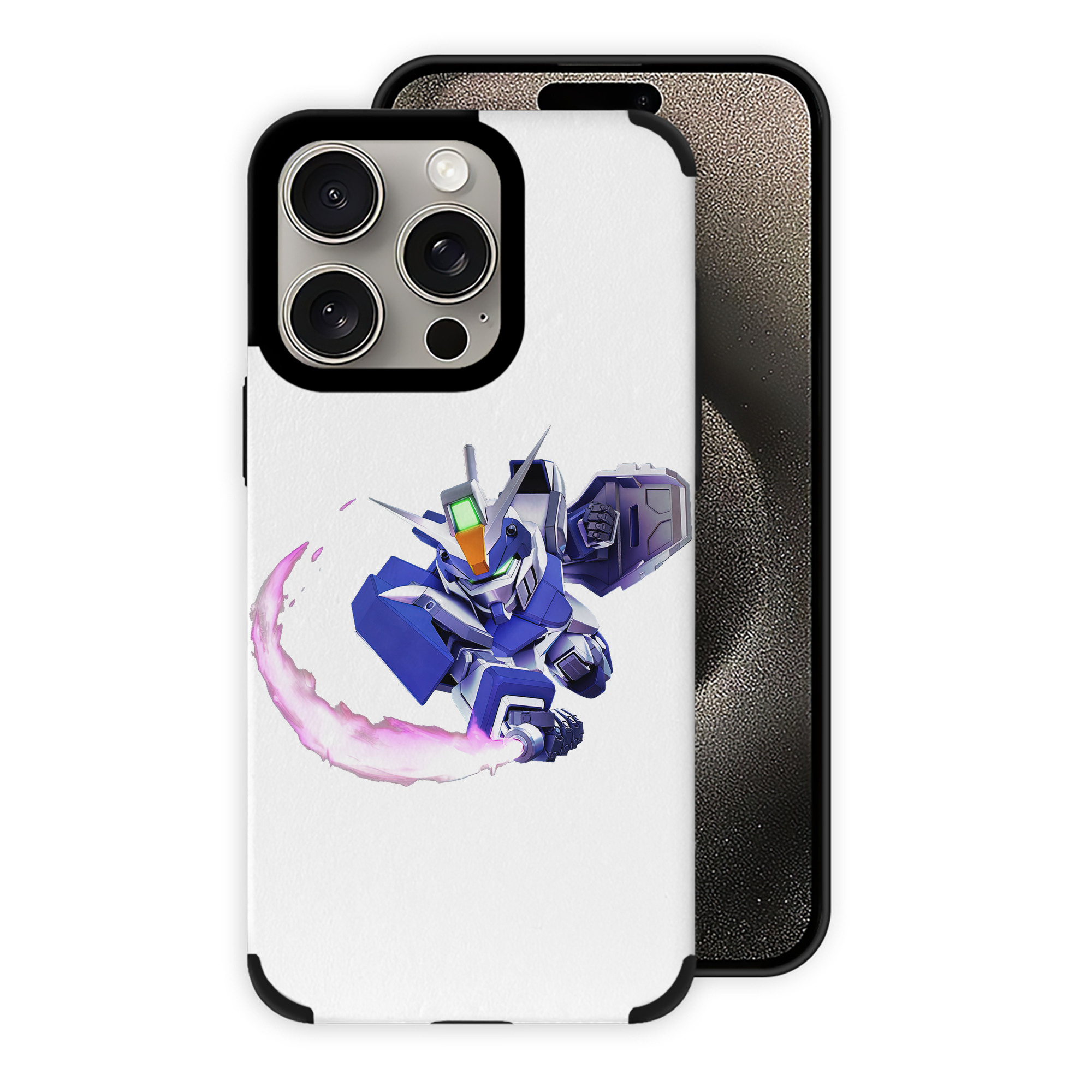 （画像用） 機動戦士ガンダム Mobile Suit Gundam 【iPhone15ProMax対応】 PUレザー スマホケース 耐衝撃＆黄変防止