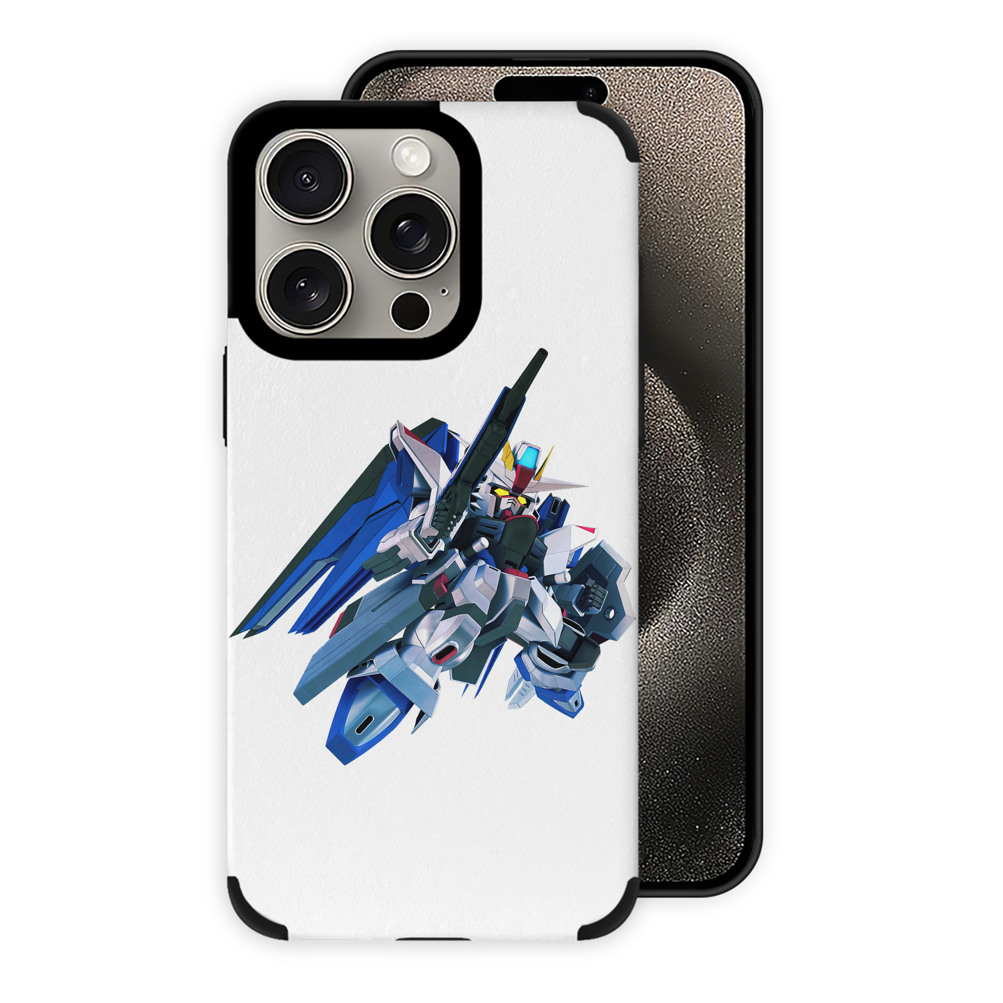 （画像用） 機動戦士ガンダム Mobile Suit Gundam 【iPhone15ProMax対応】 PUレザー スマホケース 耐衝撃＆黄変防止