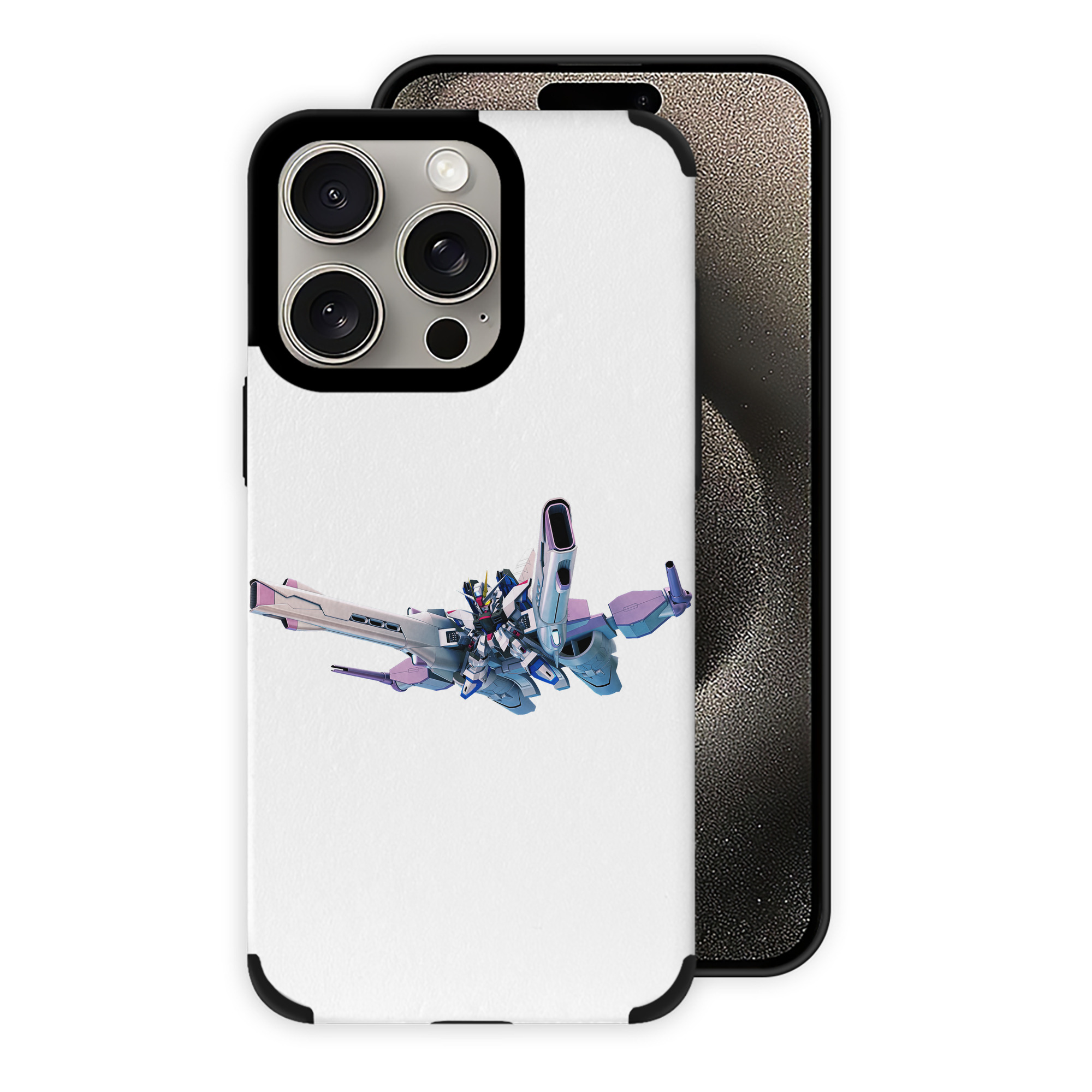 （画像用） 機動戦士ガンダム Mobile Suit Gundam 【iPhone15ProMax対応】 PUレザー スマホケース 耐衝撃＆黄変防止