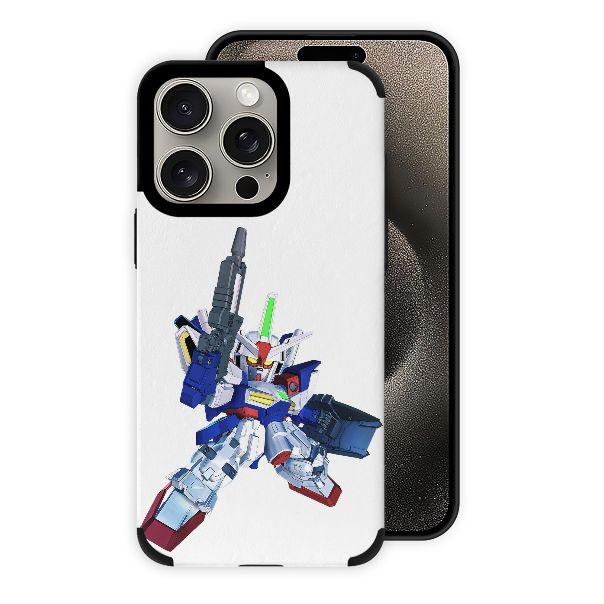 （画像用） 機動戦士ガンダム Mobile Suit Gundam 【iPhone15ProMax対応】 PUレザー スマホケース 耐衝撃＆黄変防止