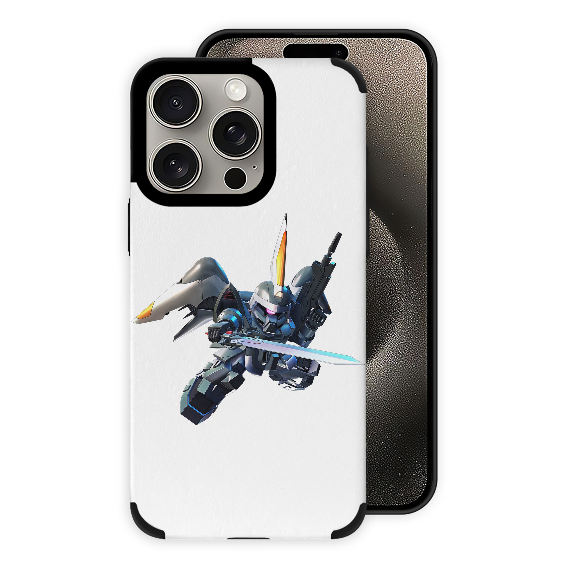 （画像用） 機動戦士ガンダム Mobile Suit Gundam 【iPhone15ProMax対応】 PUレザー スマホケース 耐衝撃＆黄変防止
