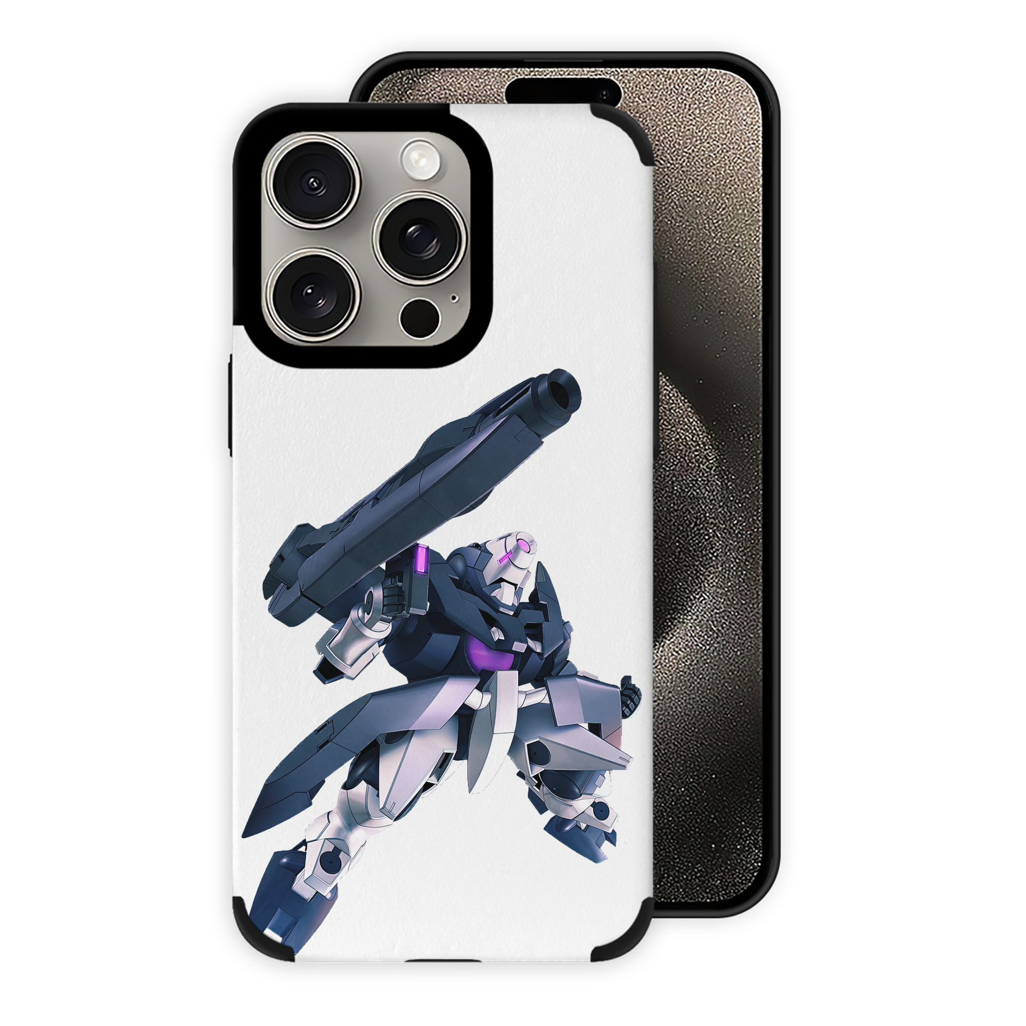 （画像用） 機動戦士ガンダム Mobile Suit Gundam 【iPhone15ProMax対応】 PUレザー スマホケース 耐衝撃＆黄変防止