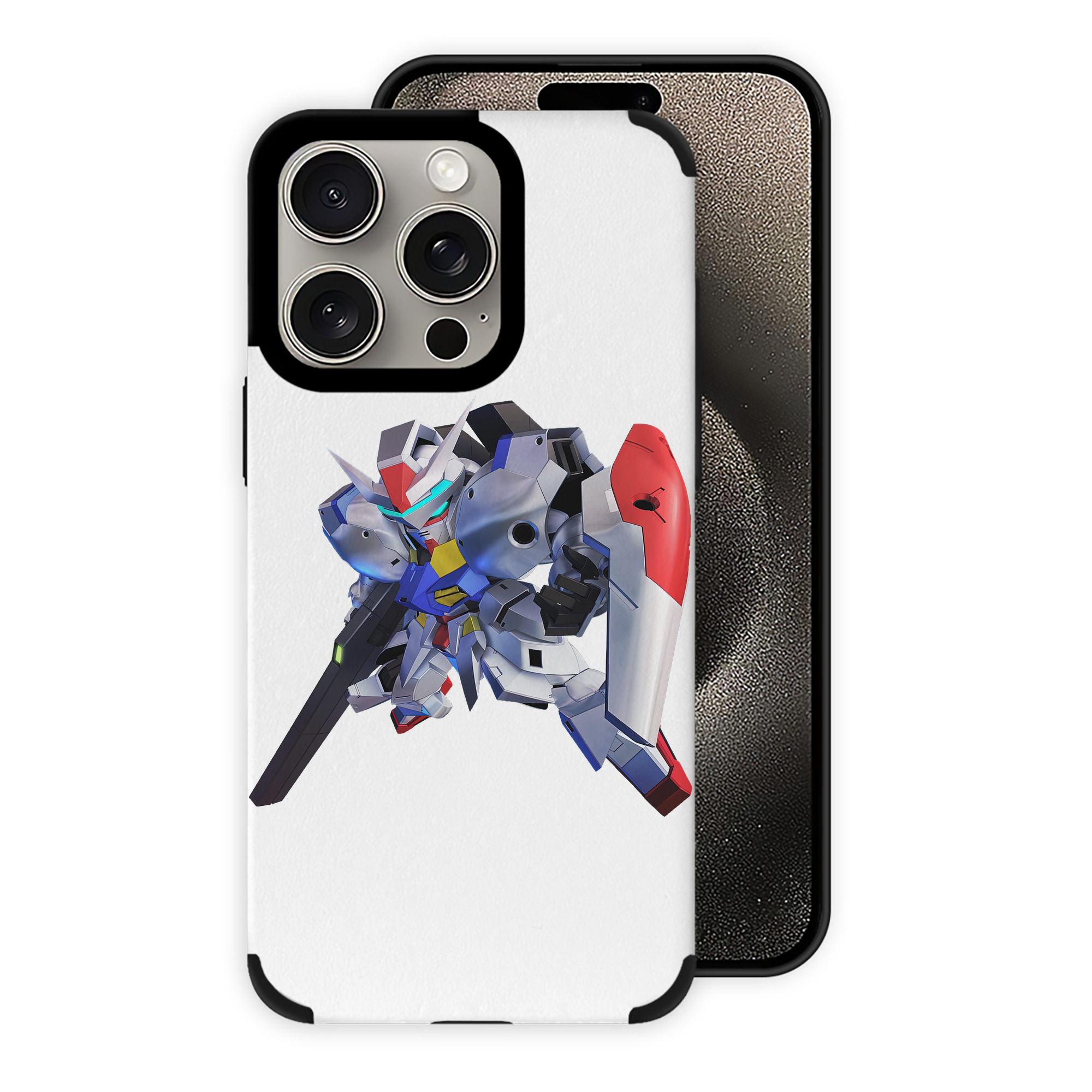 （画像用） 機動戦士ガンダム Mobile Suit Gundam 【iPhone15ProMax対応】 PUレザー スマホケース 耐衝撃＆黄変防止