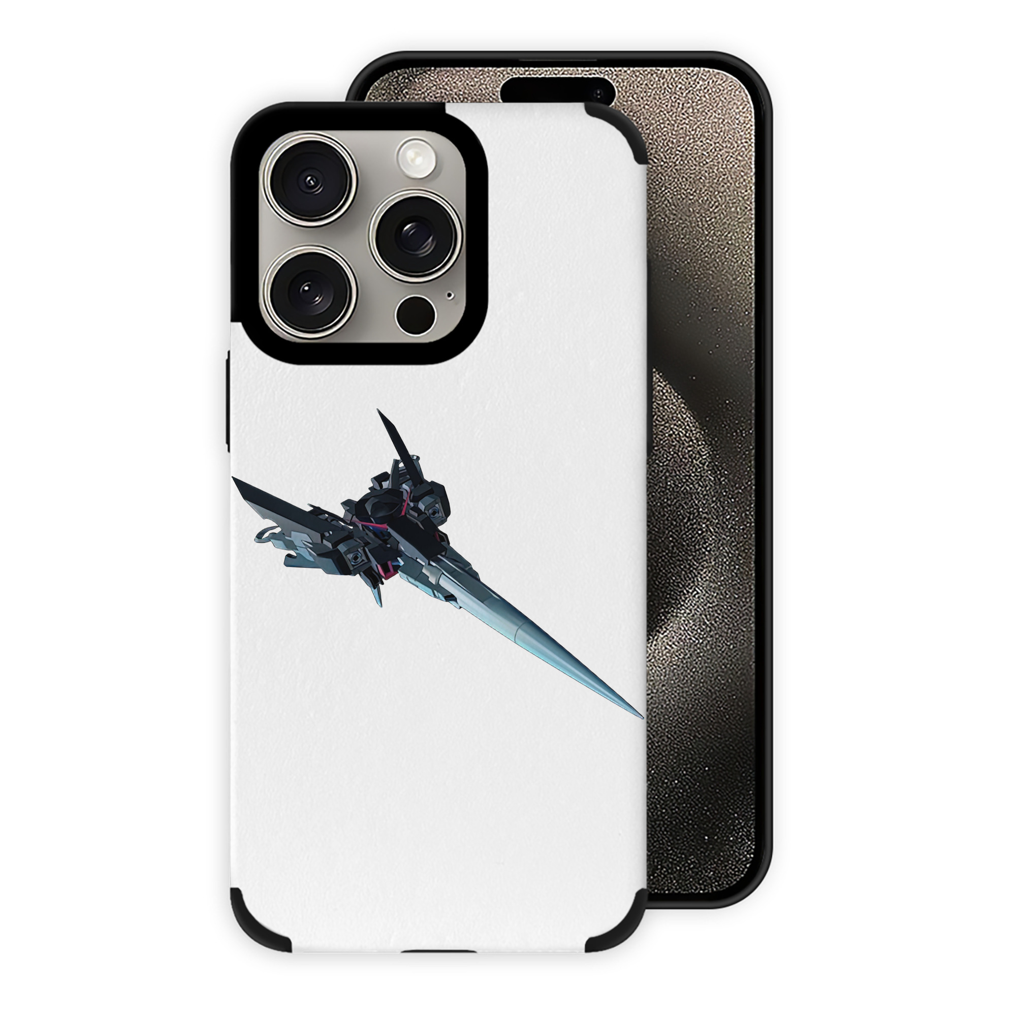 （画像用） 機動戦士ガンダム Mobile Suit Gundam 【iPhone15ProMax対応】 PUレザー スマホケース 耐衝撃＆黄変防止