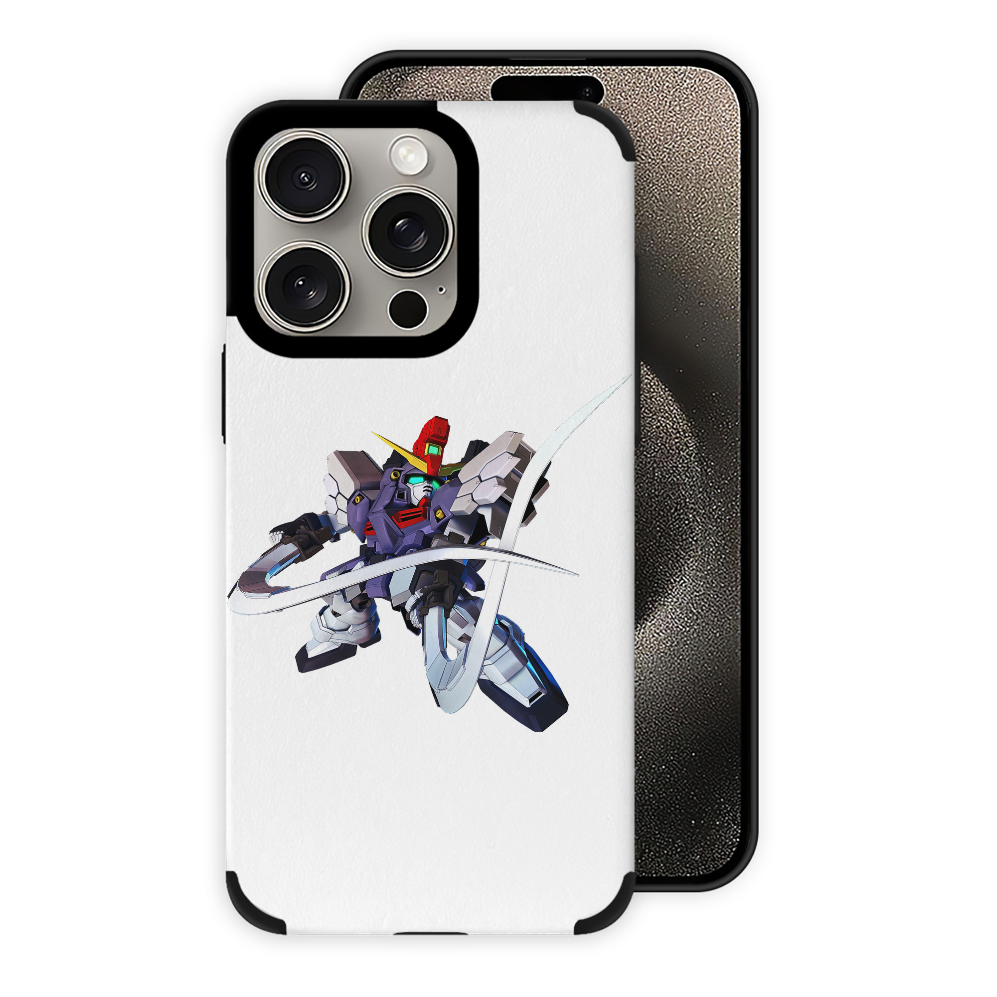 （画像用） 機動戦士ガンダム Mobile Suit Gundam 【iPhone15ProMax対応】 PUレザー スマホケース 耐衝撃＆黄変防止
