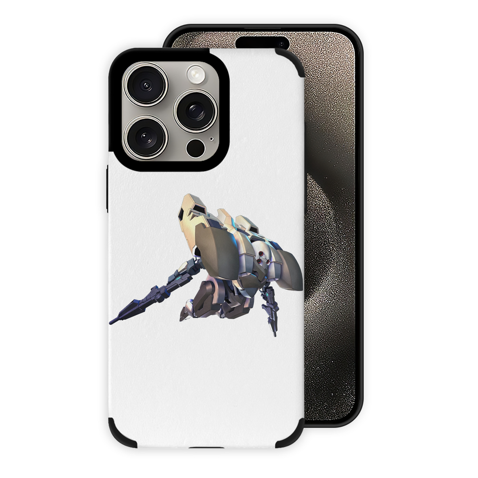（画像用） 機動戦士ガンダム Mobile Suit Gundam 【iPhone15ProMax対応】 PUレザー スマホケース 耐衝撃＆黄変防止