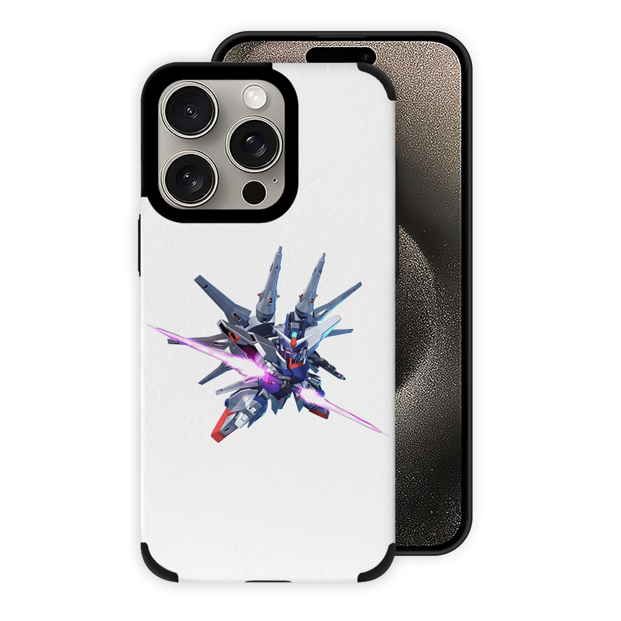 （画像用） 機動戦士ガンダム Mobile Suit Gundam 【iPhone15ProMax対応】 PUレザー スマホケース 耐衝撃＆黄変防止