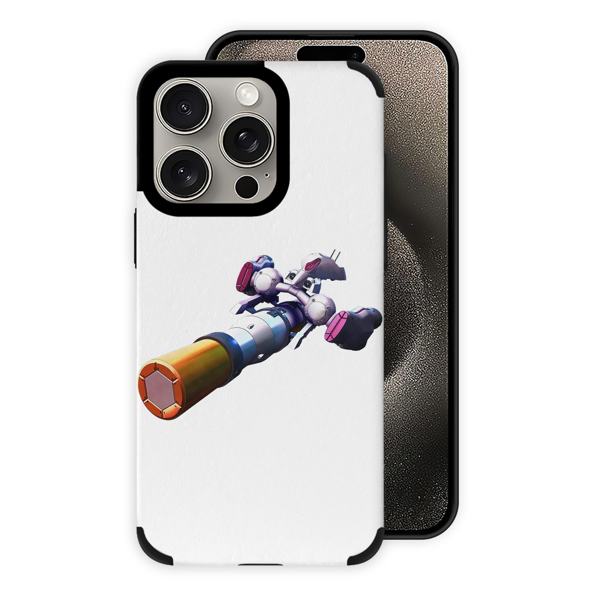 （画像用） 機動戦士ガンダム Mobile Suit Gundam 【iPhone15ProMax対応】 PUレザー スマホケース 耐衝撃＆黄変防止