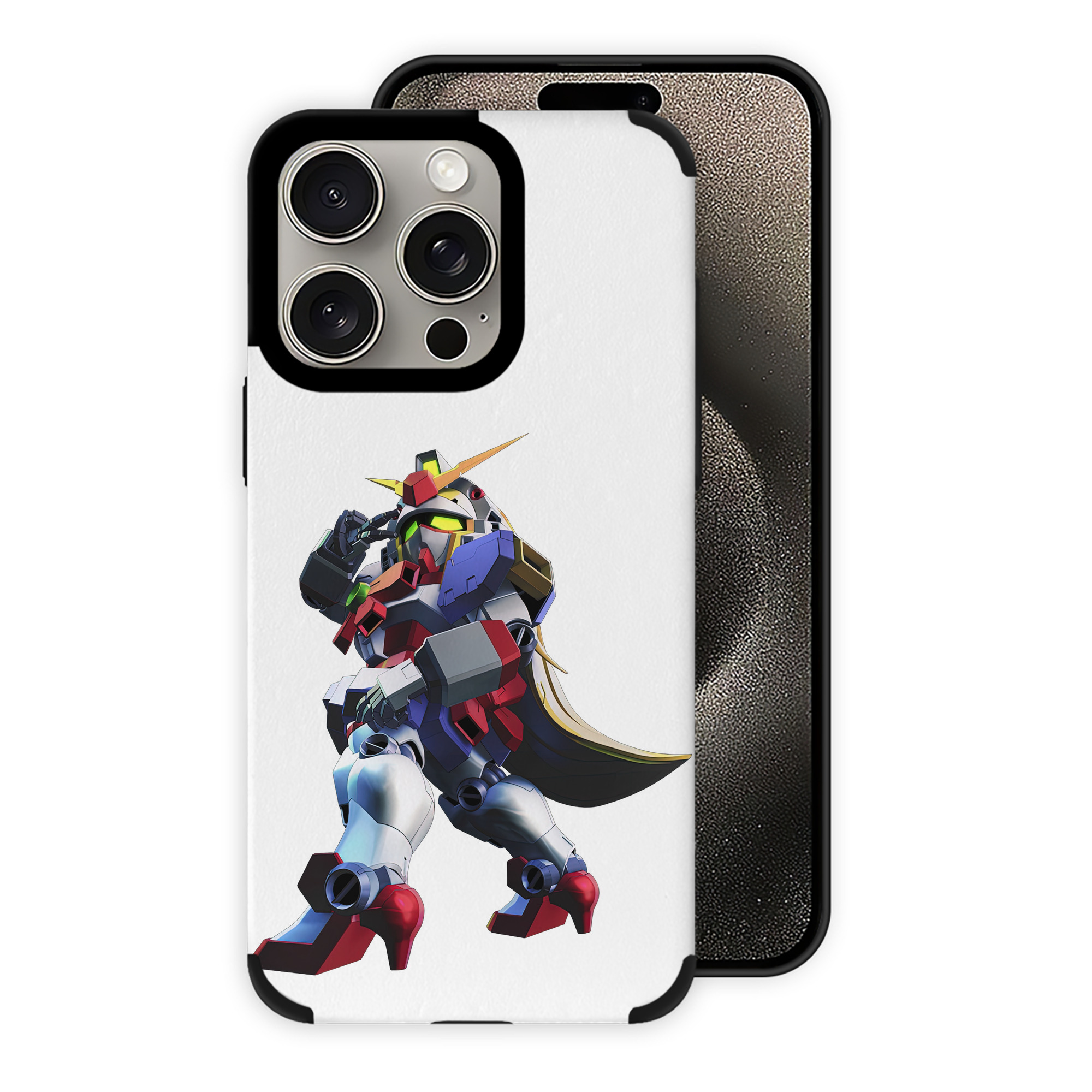 （画像用） 機動戦士ガンダム Mobile Suit Gundam 【iPhone15ProMax対応】 PUレザー スマホケース 耐衝撃＆黄変防止