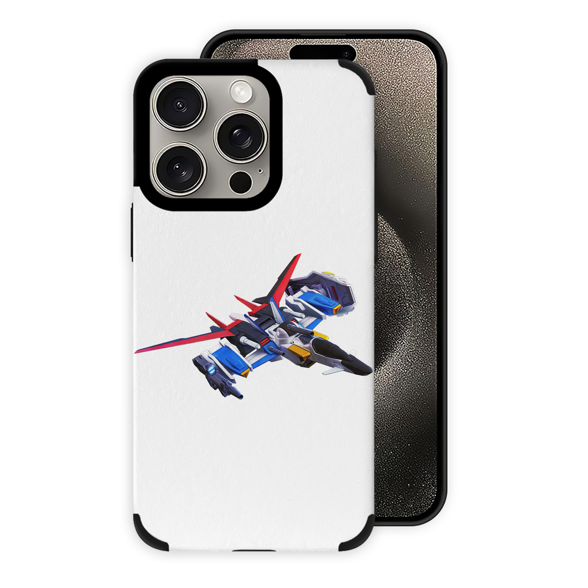 （画像用） 機動戦士ガンダム Mobile Suit Gundam 【iPhone15ProMax対応】 PUレザー スマホケース 耐衝撃＆黄変防止