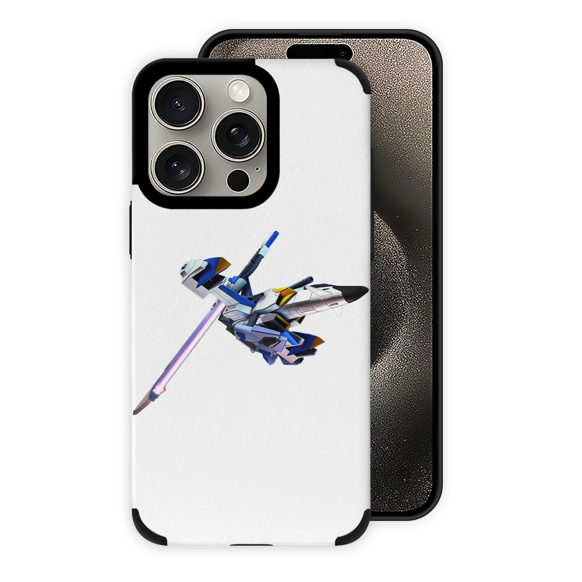 （画像用） 機動戦士ガンダム Mobile Suit Gundam 【iPhone15ProMax対応】 PUレザー スマホケース 耐衝撃＆黄変防止