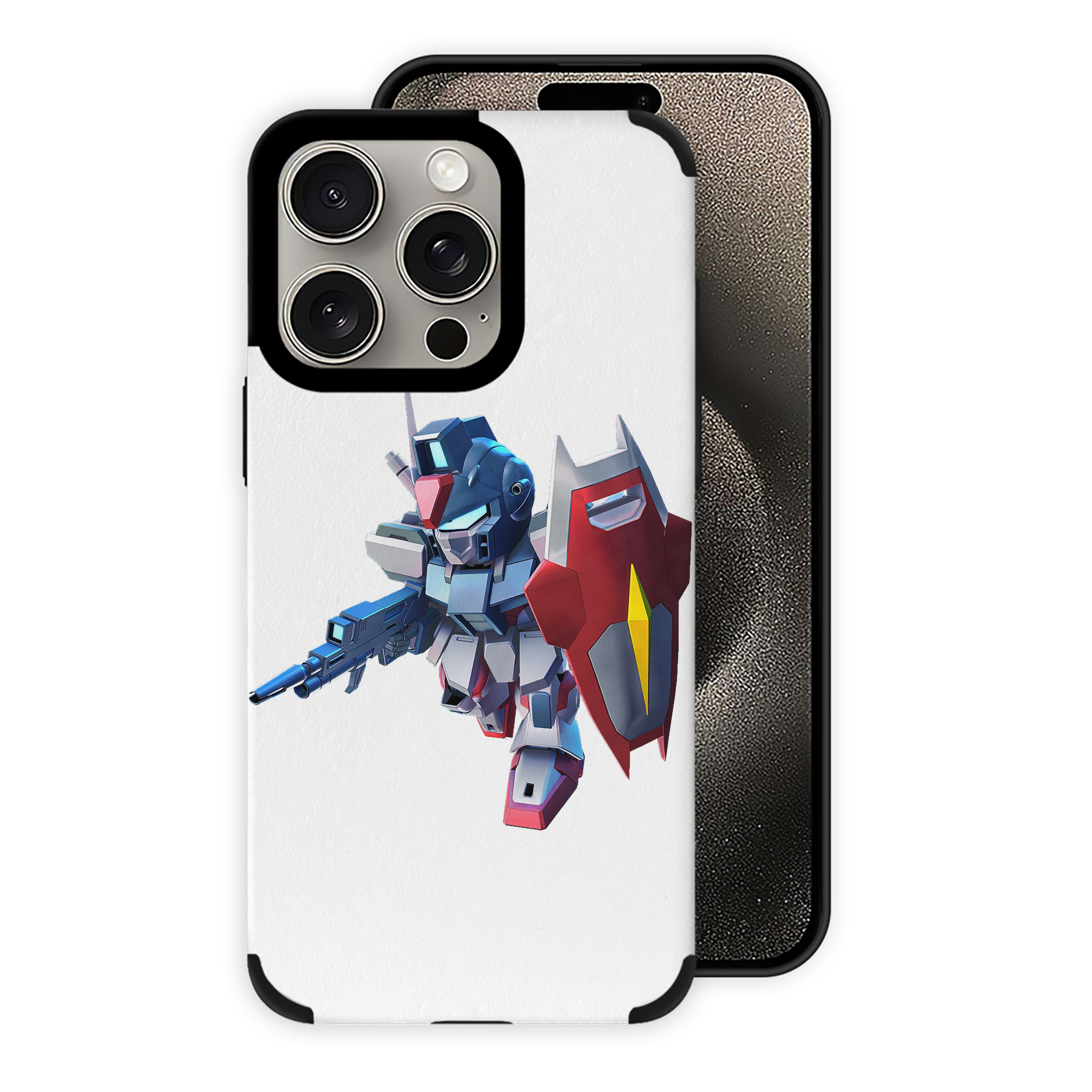 （画像用） 機動戦士ガンダム Mobile Suit Gundam 【iPhone15ProMax対応】 PUレザー スマホケース 耐衝撃＆黄変防止