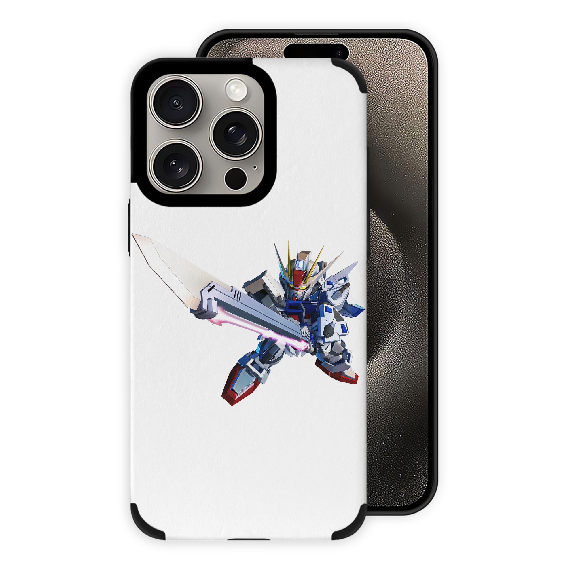 （画像用） 機動戦士ガンダム Mobile Suit Gundam 【iPhone15ProMax対応】 PUレザー スマホケース 耐衝撃＆黄変防止