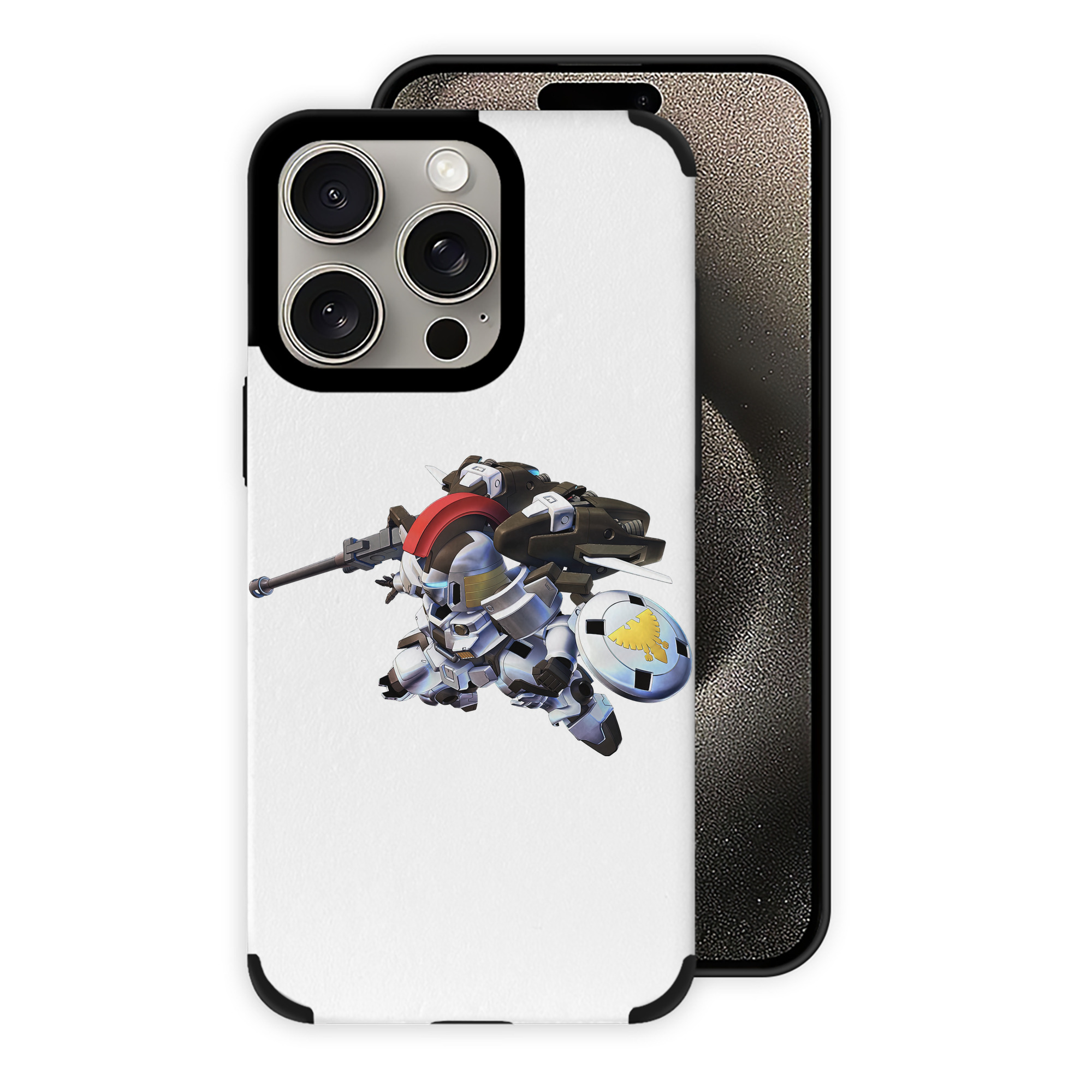 （画像用） 機動戦士ガンダム Mobile Suit Gundam 【iPhone15ProMax対応】 PUレザー スマホケース 耐衝撃＆黄変防止