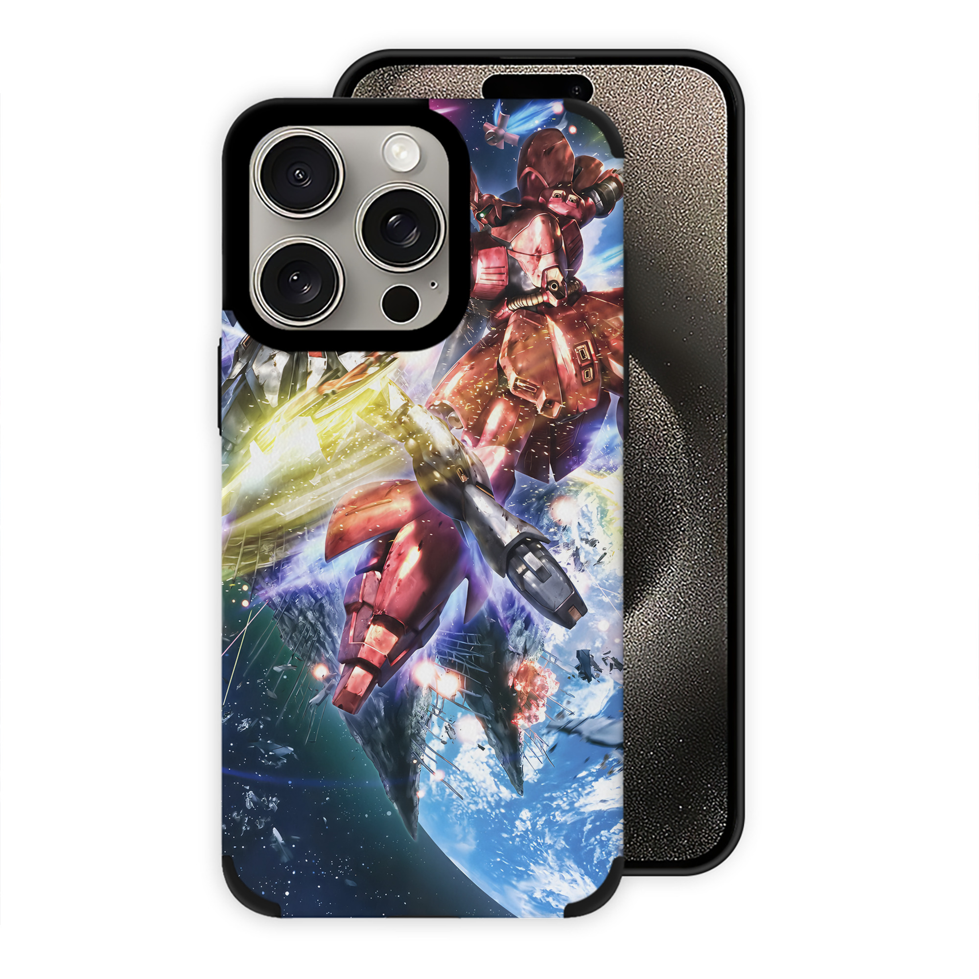 （画像用） 機動戦士ガンダム Mobile Suit Gundam 【iPhone15ProMax対応】 PUレザー スマホケース 耐衝撃＆黄変防止
