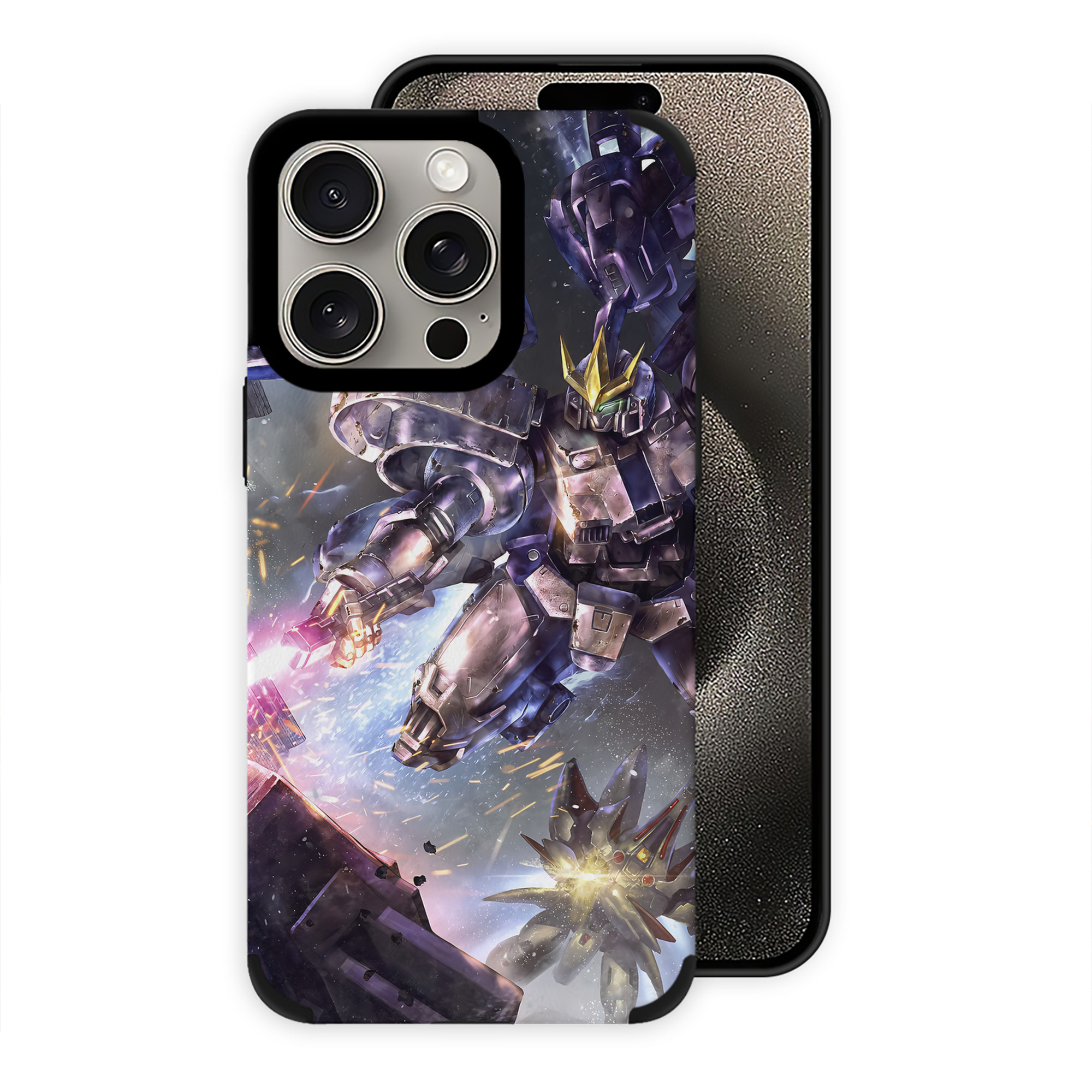 （画像用） 機動戦士ガンダム Mobile Suit Gundam 【iPhone15ProMax対応】 PUレザー スマホケース 耐衝撃＆黄変防止