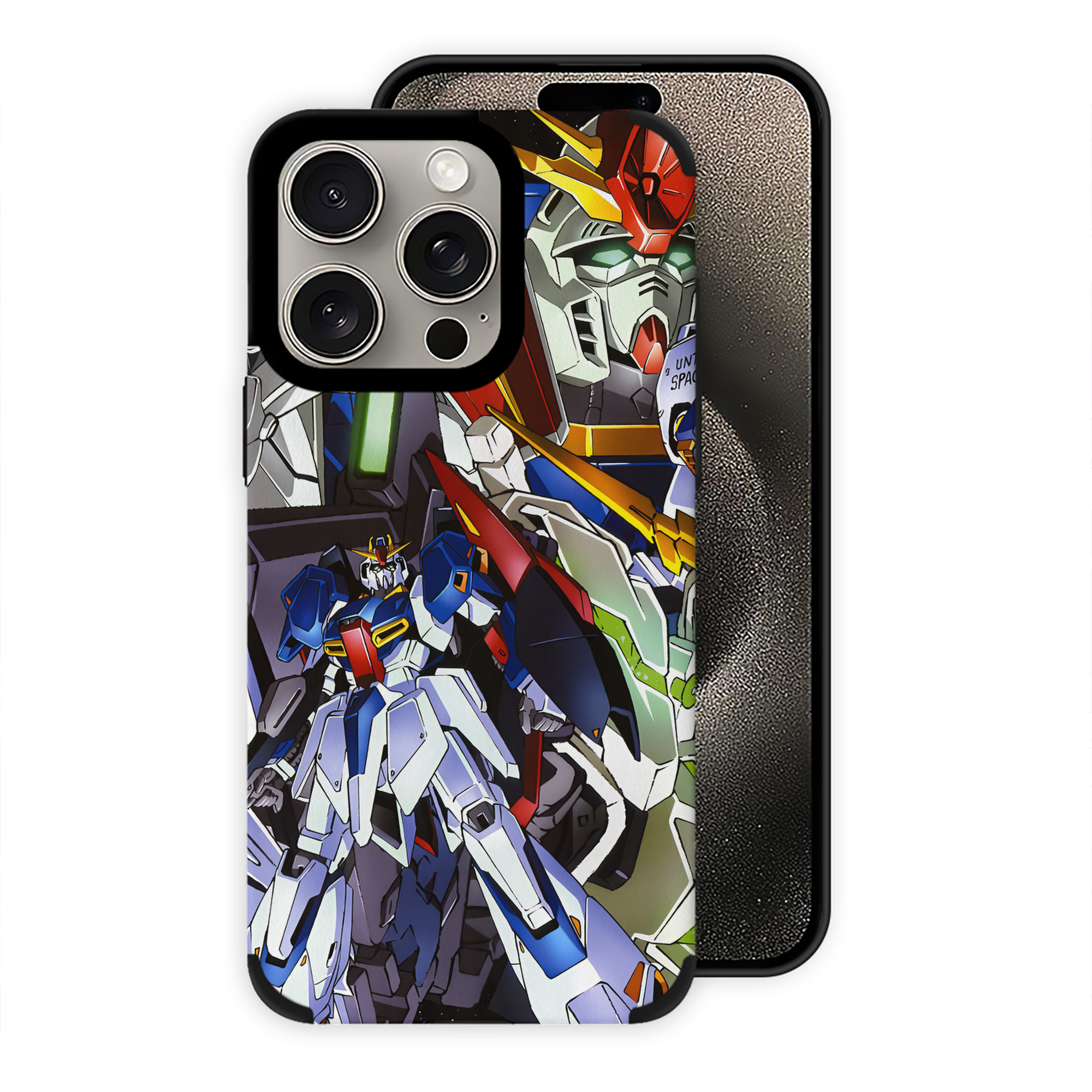 （画像用） 機動戦士ガンダム Mobile Suit Gundam 【iPhone15ProMax対応】 PUレザー スマホケース 耐衝撃＆黄変防止