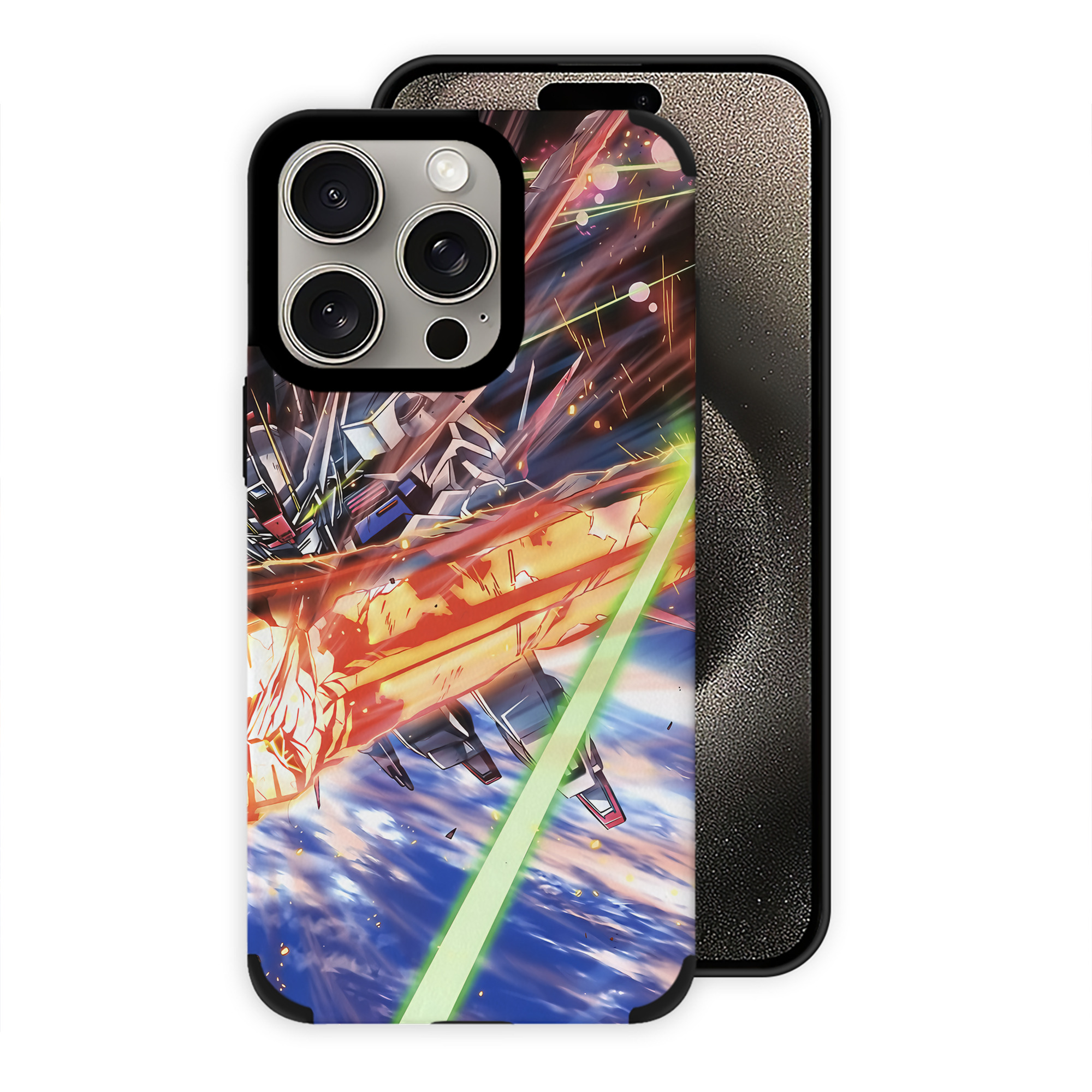 （画像用） 機動戦士ガンダム Mobile Suit Gundam 【iPhone15ProMax対応】 PUレザー スマホケース 耐衝撃＆黄変防止