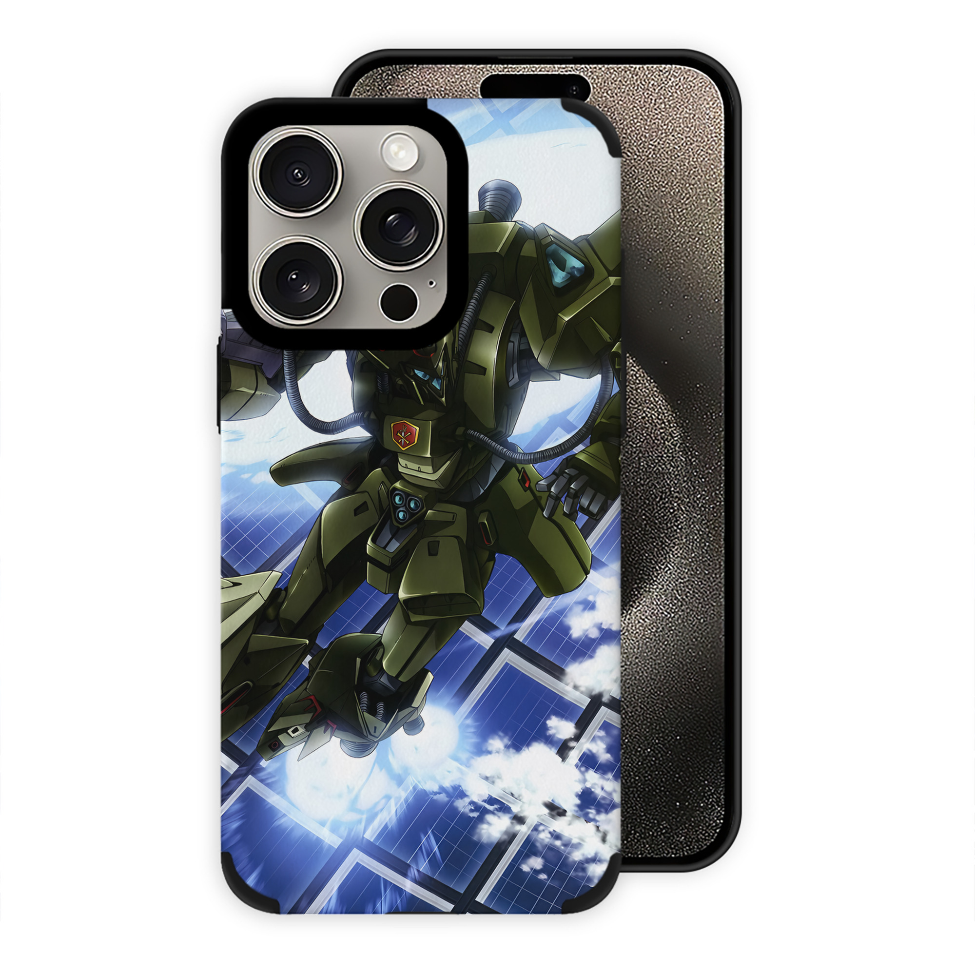 （画像用） 機動戦士ガンダム Mobile Suit Gundam 【iPhone15ProMax対応】 PUレザー スマホケース 耐衝撃＆黄変防止