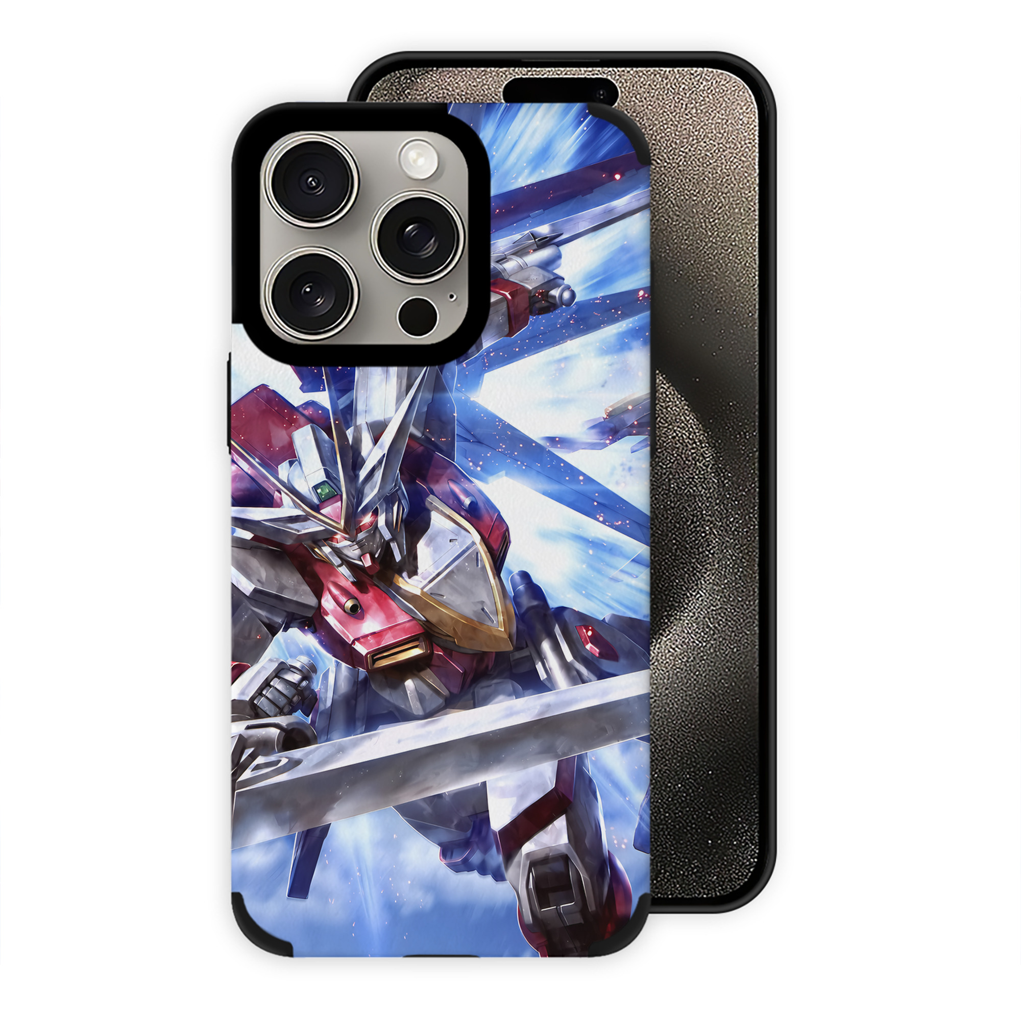 （画像用） 機動戦士ガンダム Mobile Suit Gundam 【iPhone15ProMax対応】 PUレザー スマホケース 耐衝撃＆黄変防止