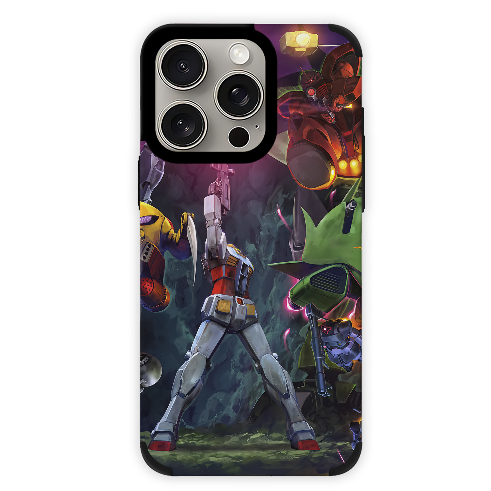 （画像用） 機動戦士ガンダム Mobile Suit Gundam 【iPhone15ProMax対応】 PUレザー スマホケース 耐衝撃＆黄変防止