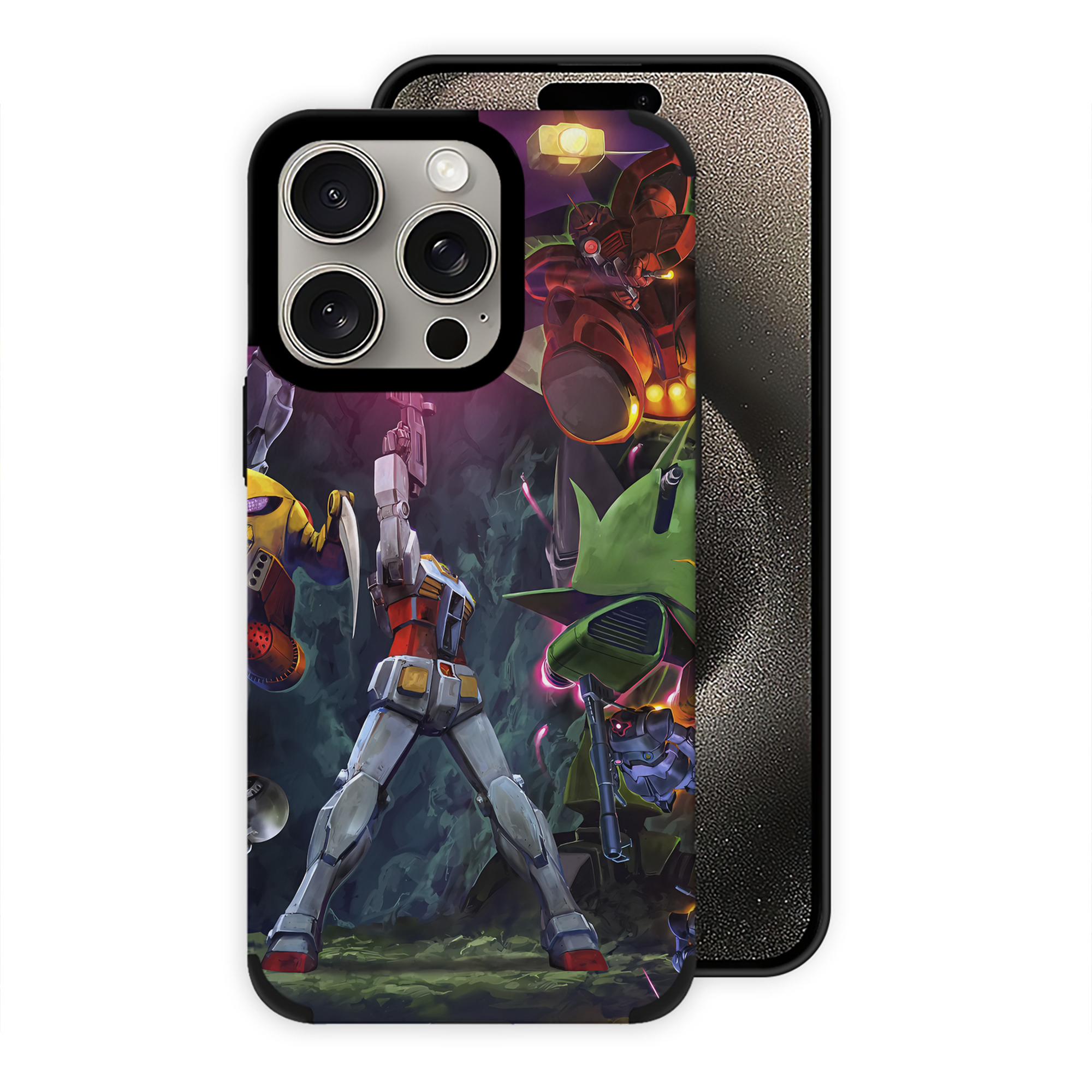 （画像用） 機動戦士ガンダム Mobile Suit Gundam 【iPhone15ProMax対応】 PUレザー スマホケース 耐衝撃＆黄変防止