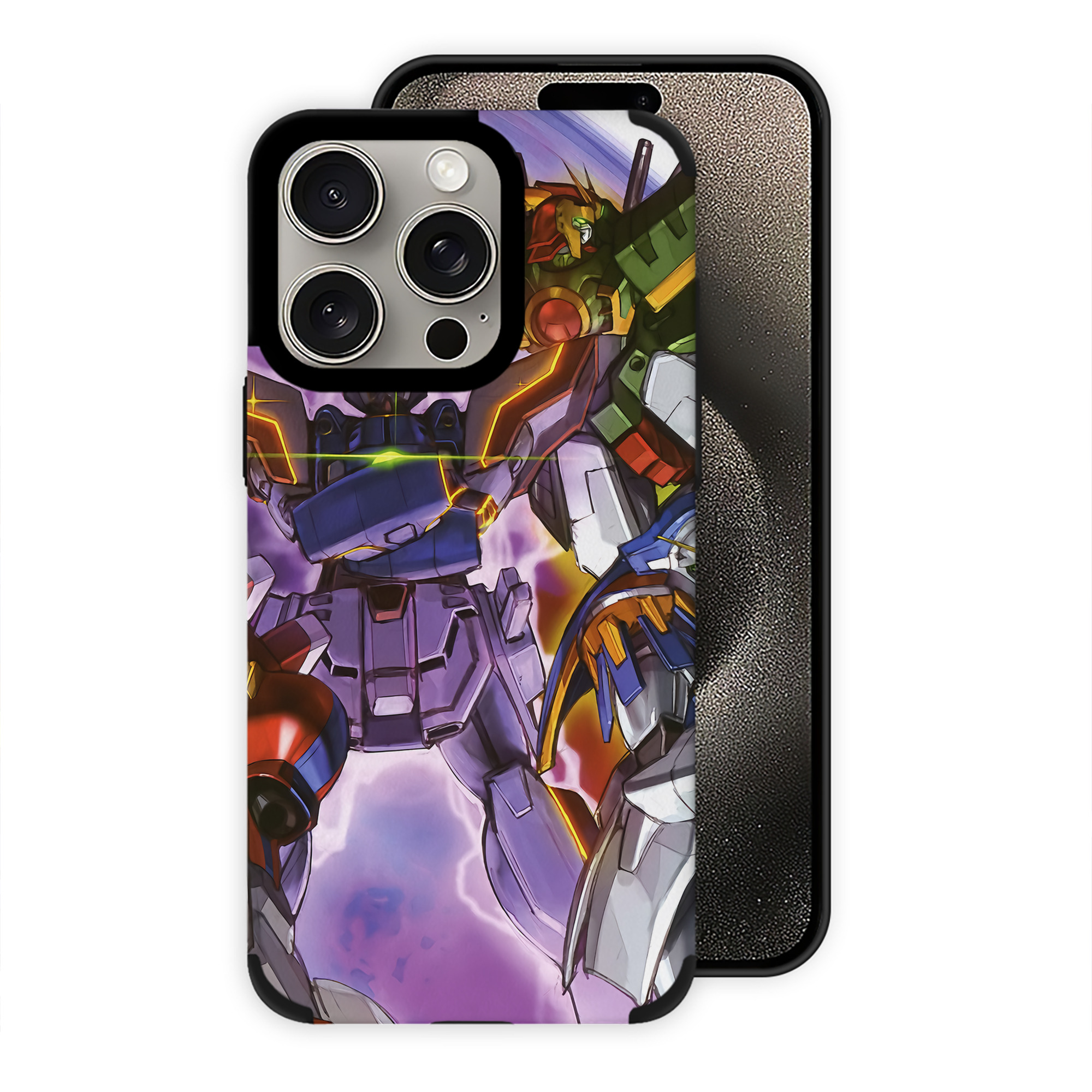 （画像用） 機動戦士ガンダム Mobile Suit Gundam 【iPhone15ProMax対応】 PUレザー スマホケース 耐衝撃＆黄変防止