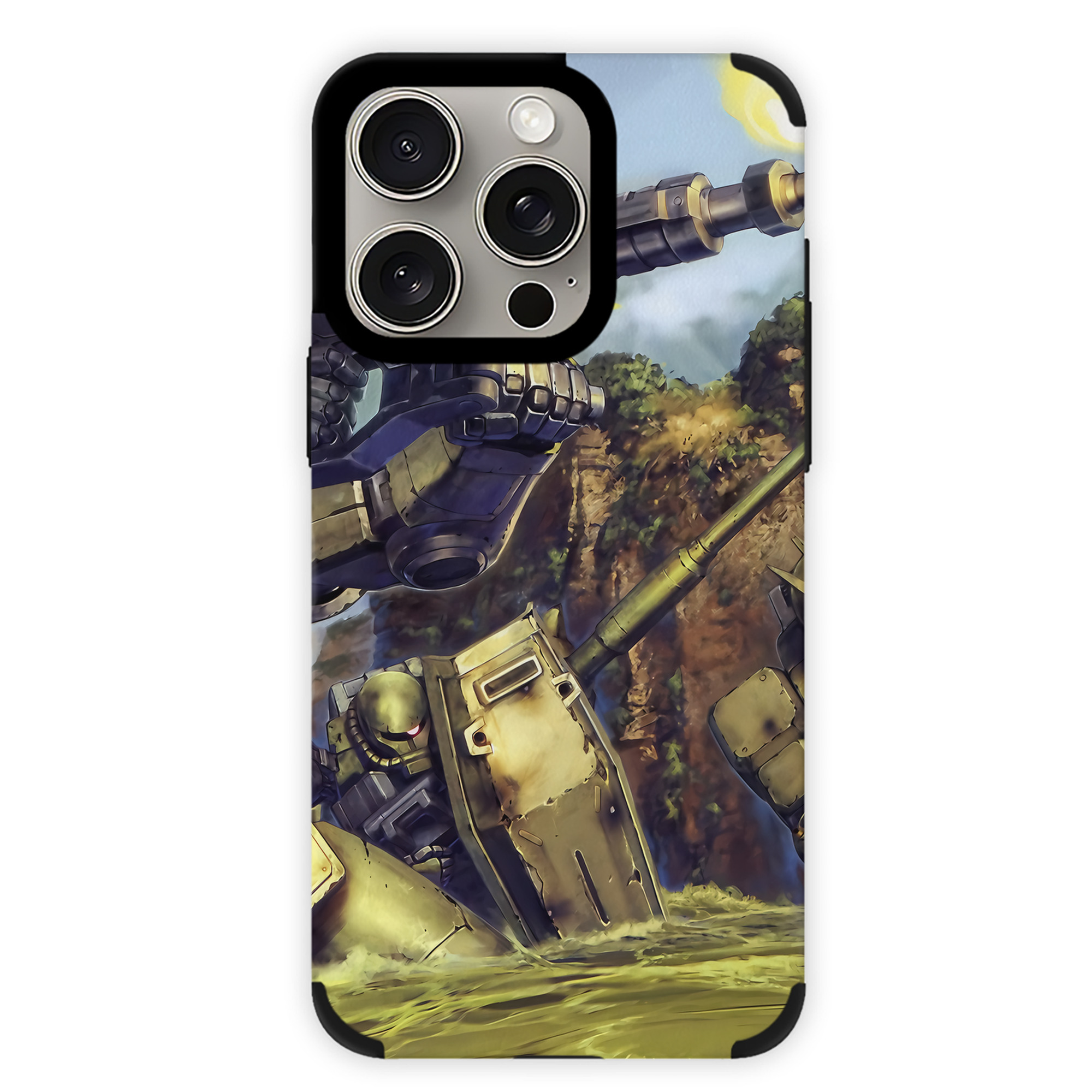 （画像用） 機動戦士ガンダム Mobile Suit Gundam 【iPhone15ProMax対応】 PUレザー スマホケース 耐衝撃＆黄変防止