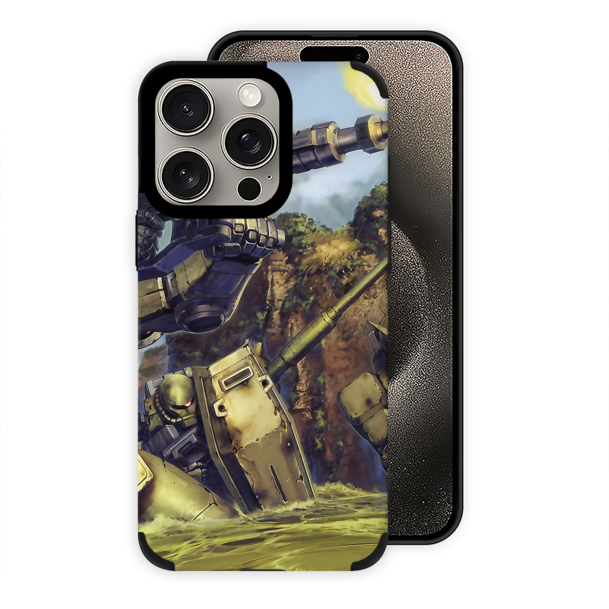 （画像用） 機動戦士ガンダム Mobile Suit Gundam 【iPhone15ProMax対応】 PUレザー スマホケース 耐衝撃＆黄変防止