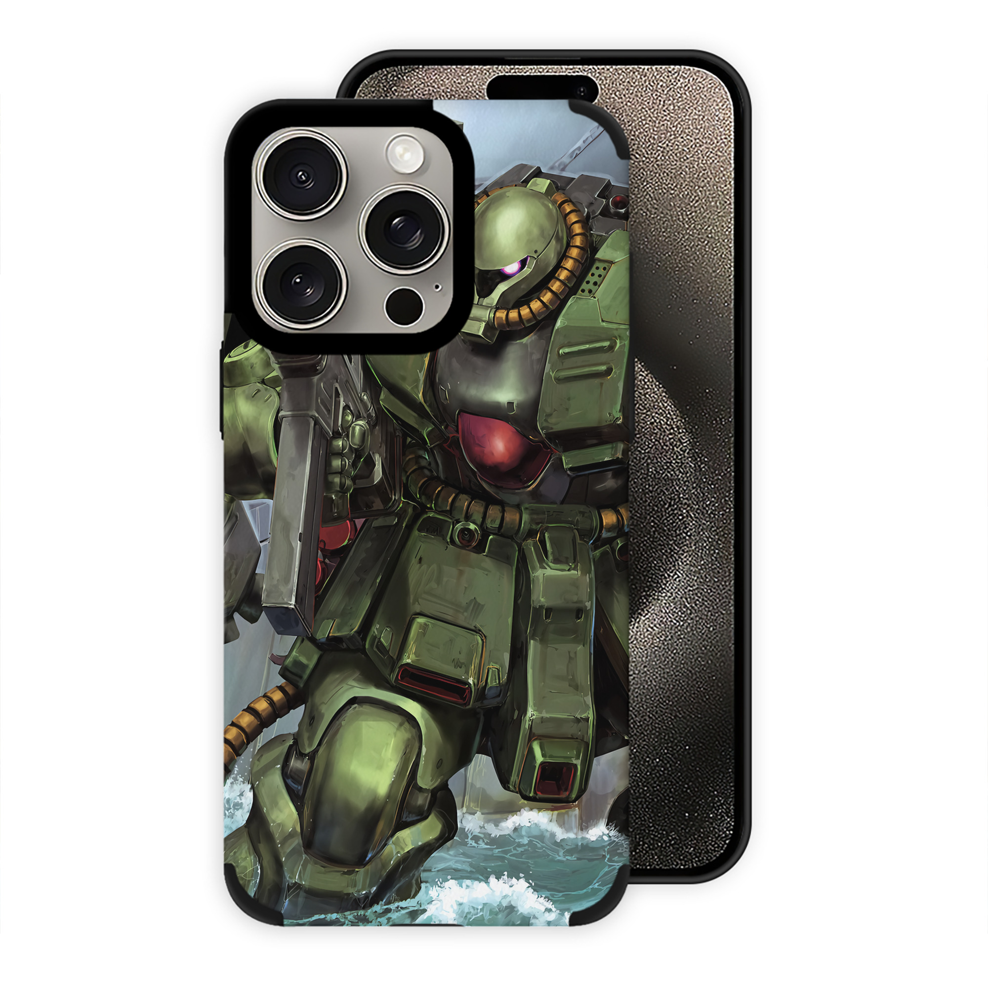 （画像用） 機動戦士ガンダム Mobile Suit Gundam 【iPhone15ProMax対応】 PUレザー スマホケース 耐衝撃＆黄変防止