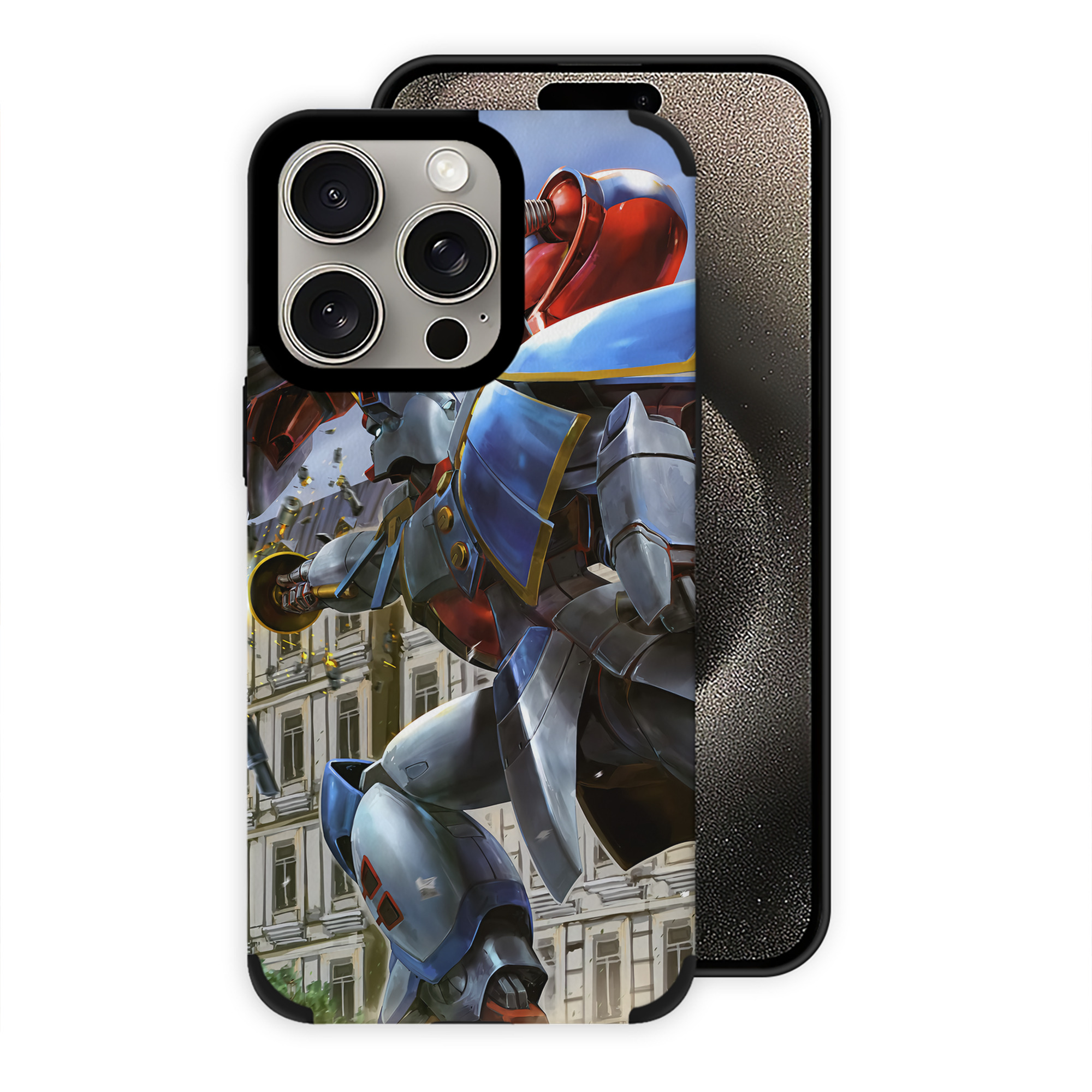 （画像用） 機動戦士ガンダム Mobile Suit Gundam 【iPhone15ProMax対応】 PUレザー スマホケース 耐衝撃＆黄変防止