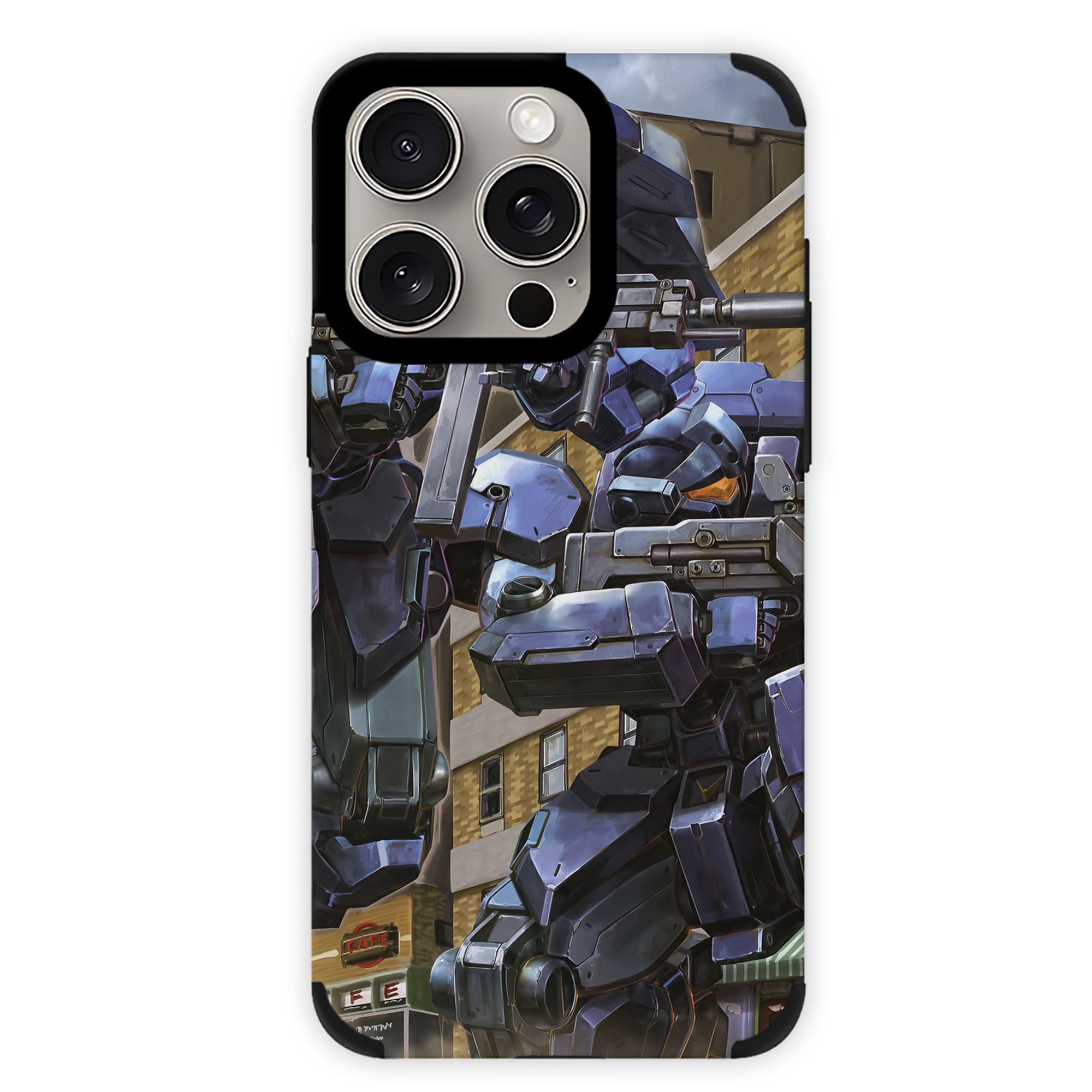 （画像用） 機動戦士ガンダム Mobile Suit Gundam 【iPhone15ProMax対応】 PUレザー スマホケース 耐衝撃＆黄変防止