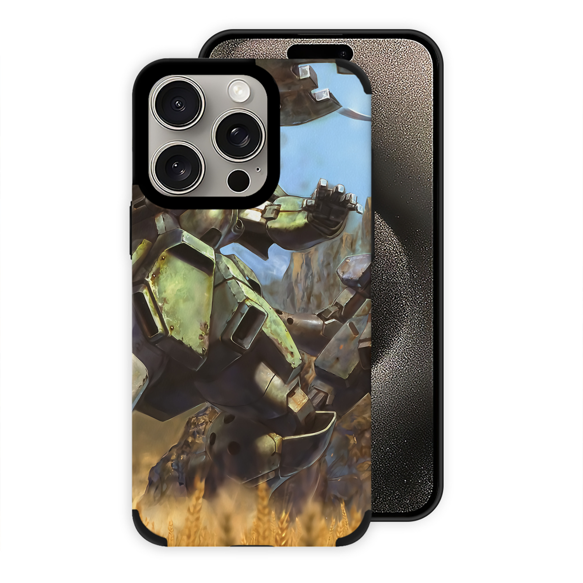 （画像用） 機動戦士ガンダム Mobile Suit Gundam 【iPhone15ProMax対応】 PUレザー スマホケース 耐衝撃＆黄変防止