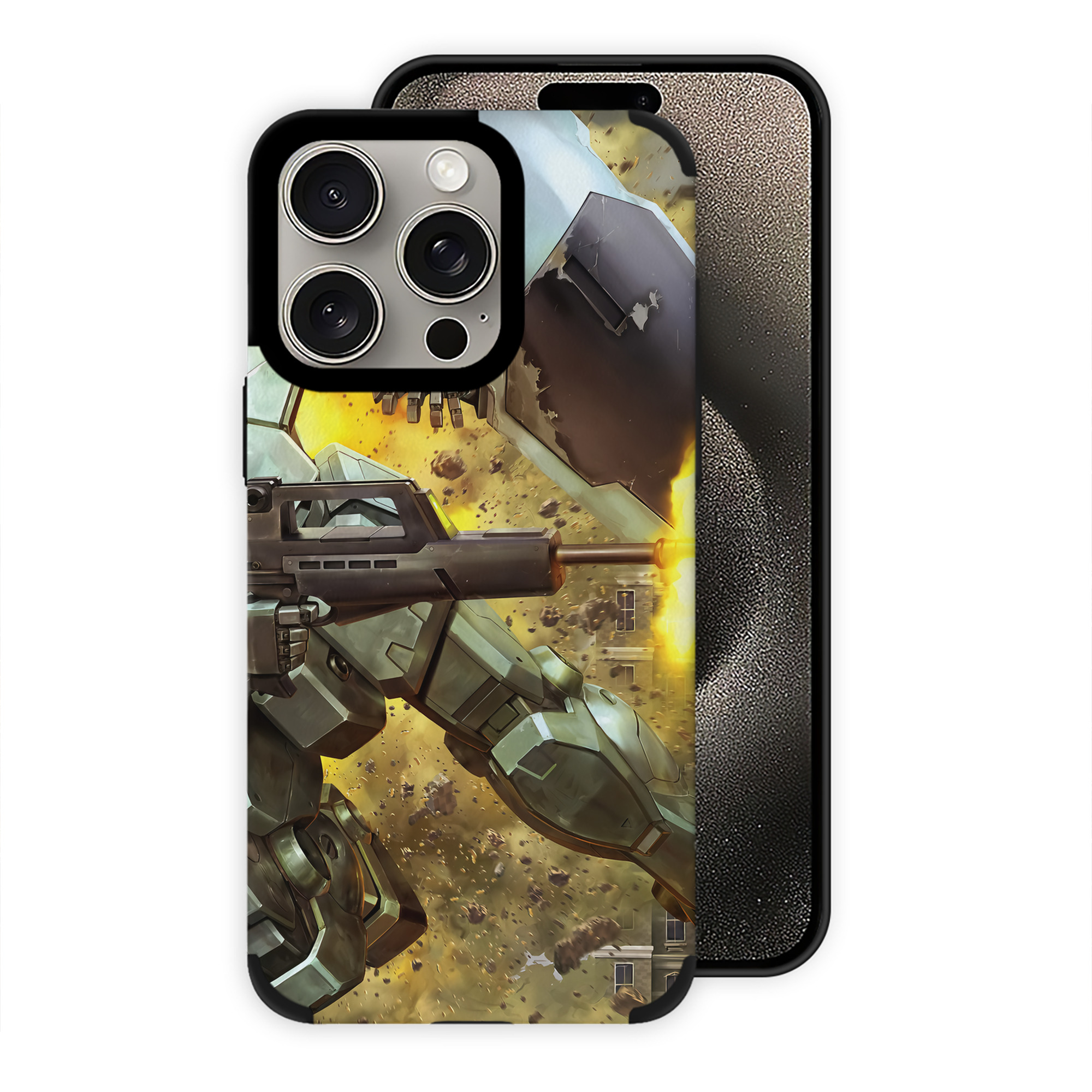 （画像用） 機動戦士ガンダム Mobile Suit Gundam 【iPhone15ProMax対応】 PUレザー スマホケース 耐衝撃＆黄変防止