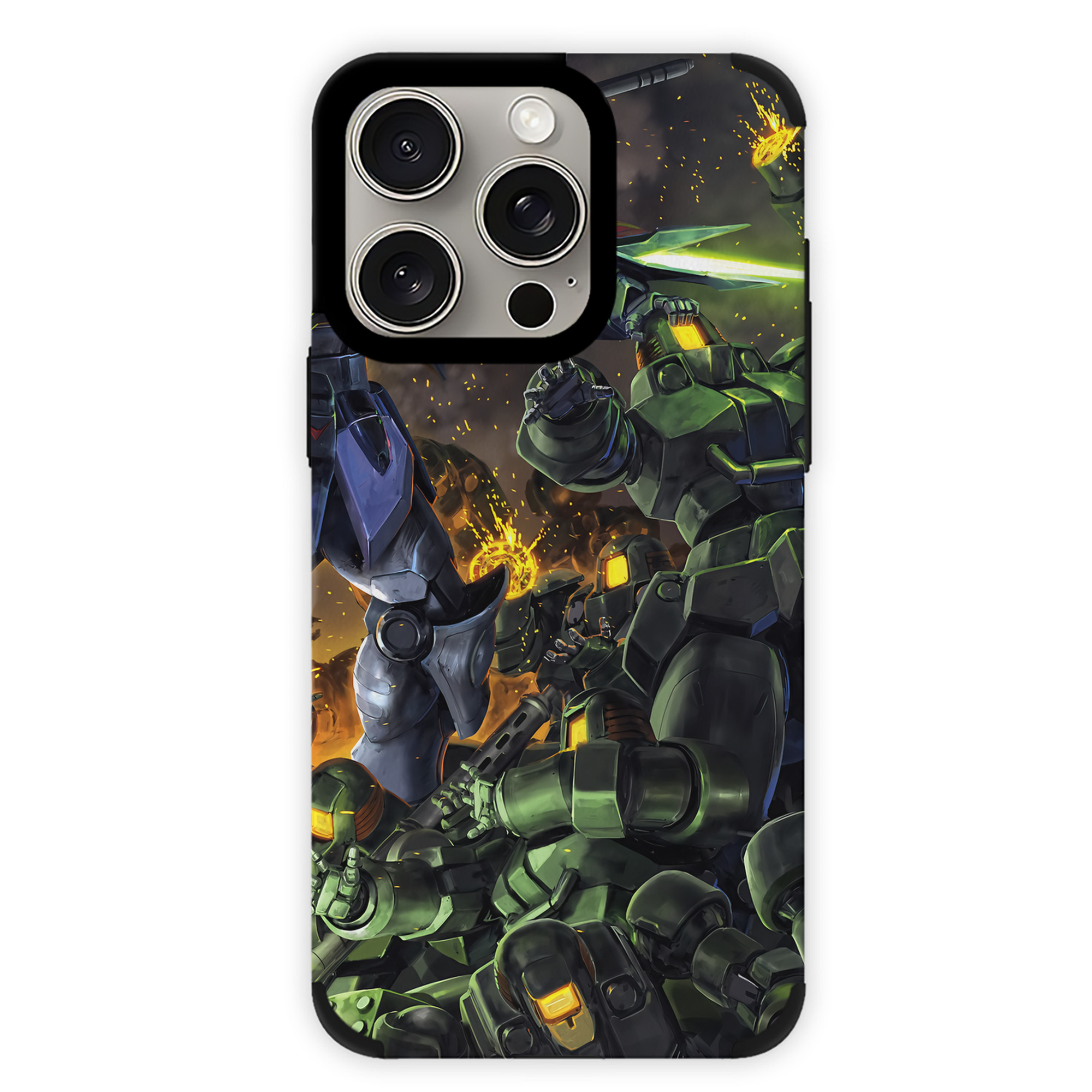 （画像用） 機動戦士ガンダム Mobile Suit Gundam 【iPhone15ProMax対応】 PUレザー スマホケース 耐衝撃＆黄変防止