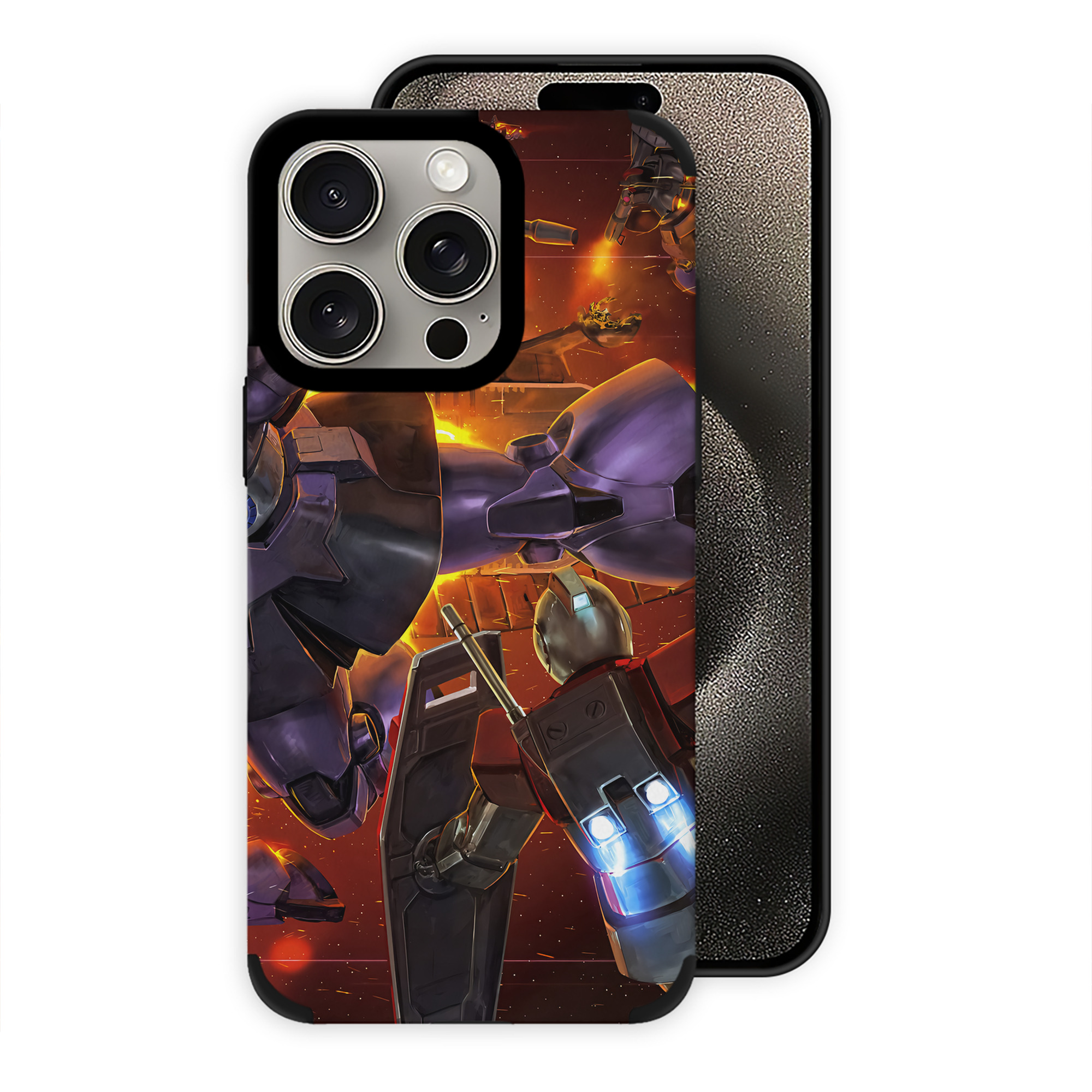 （画像用） 機動戦士ガンダム Mobile Suit Gundam 【iPhone15ProMax対応】 PUレザー スマホケース 耐衝撃＆黄変防止