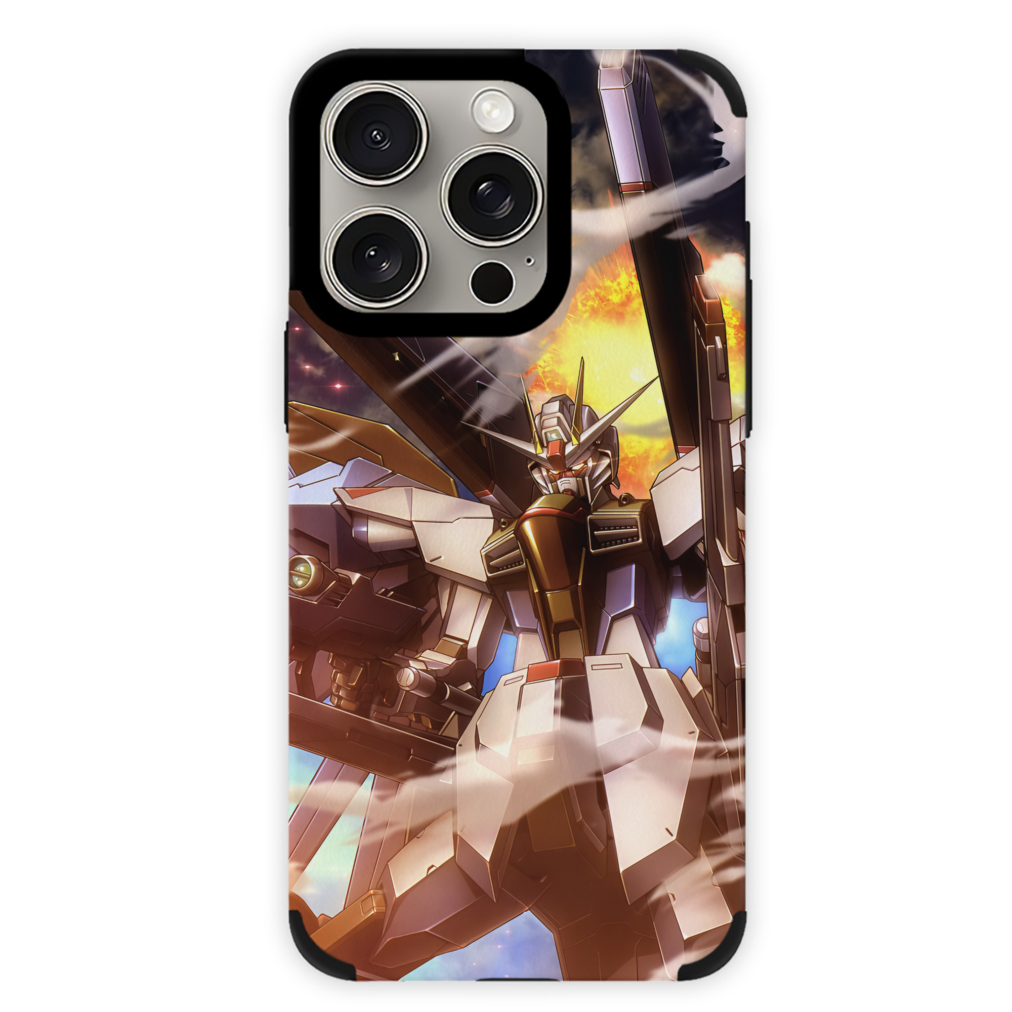 （画像用） 機動戦士ガンダム Mobile Suit Gundam 【iPhone15ProMax対応】 PUレザー スマホケース 耐衝撃＆黄変防止