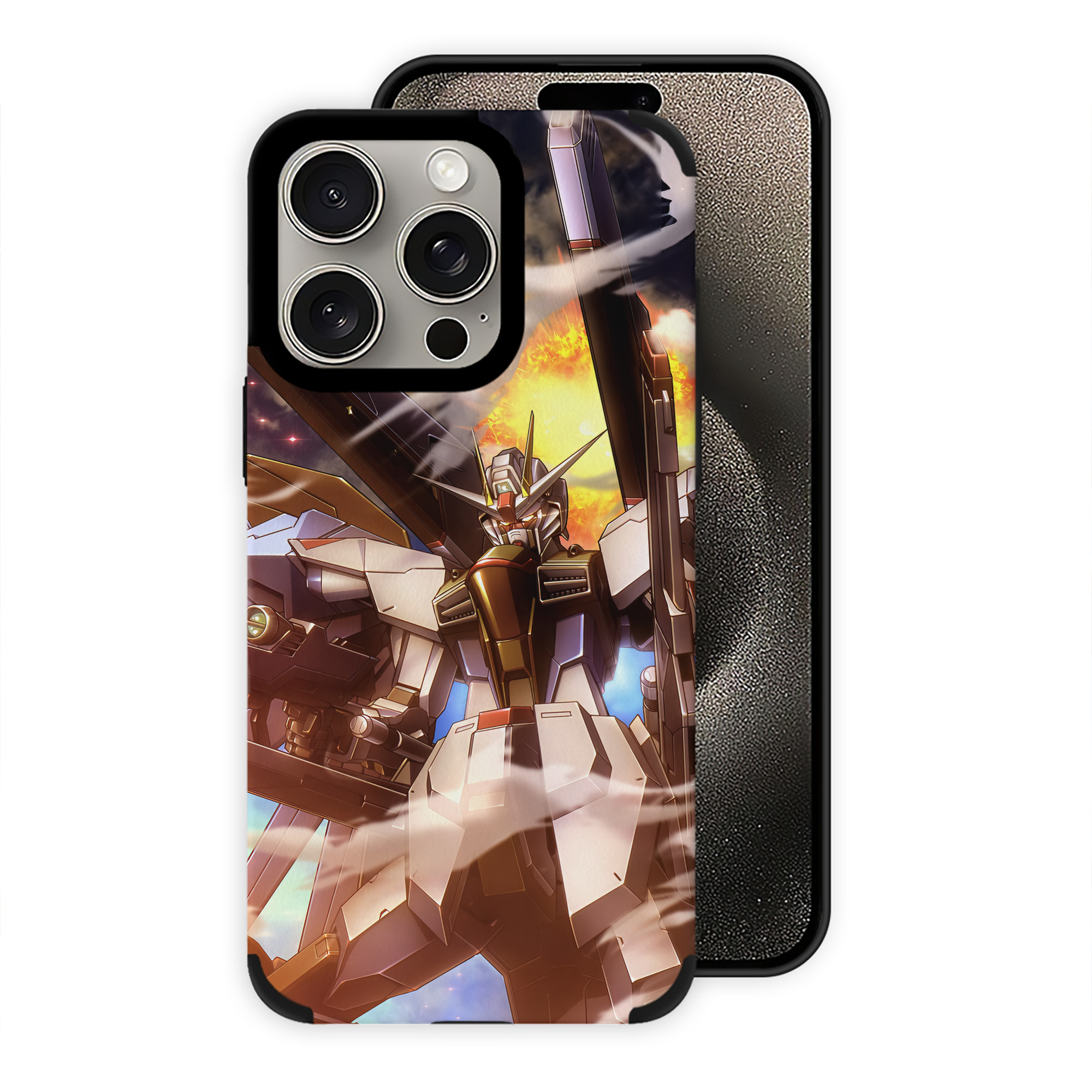 （画像用） 機動戦士ガンダム Mobile Suit Gundam 【iPhone15ProMax対応】 PUレザー スマホケース 耐衝撃＆黄変防止