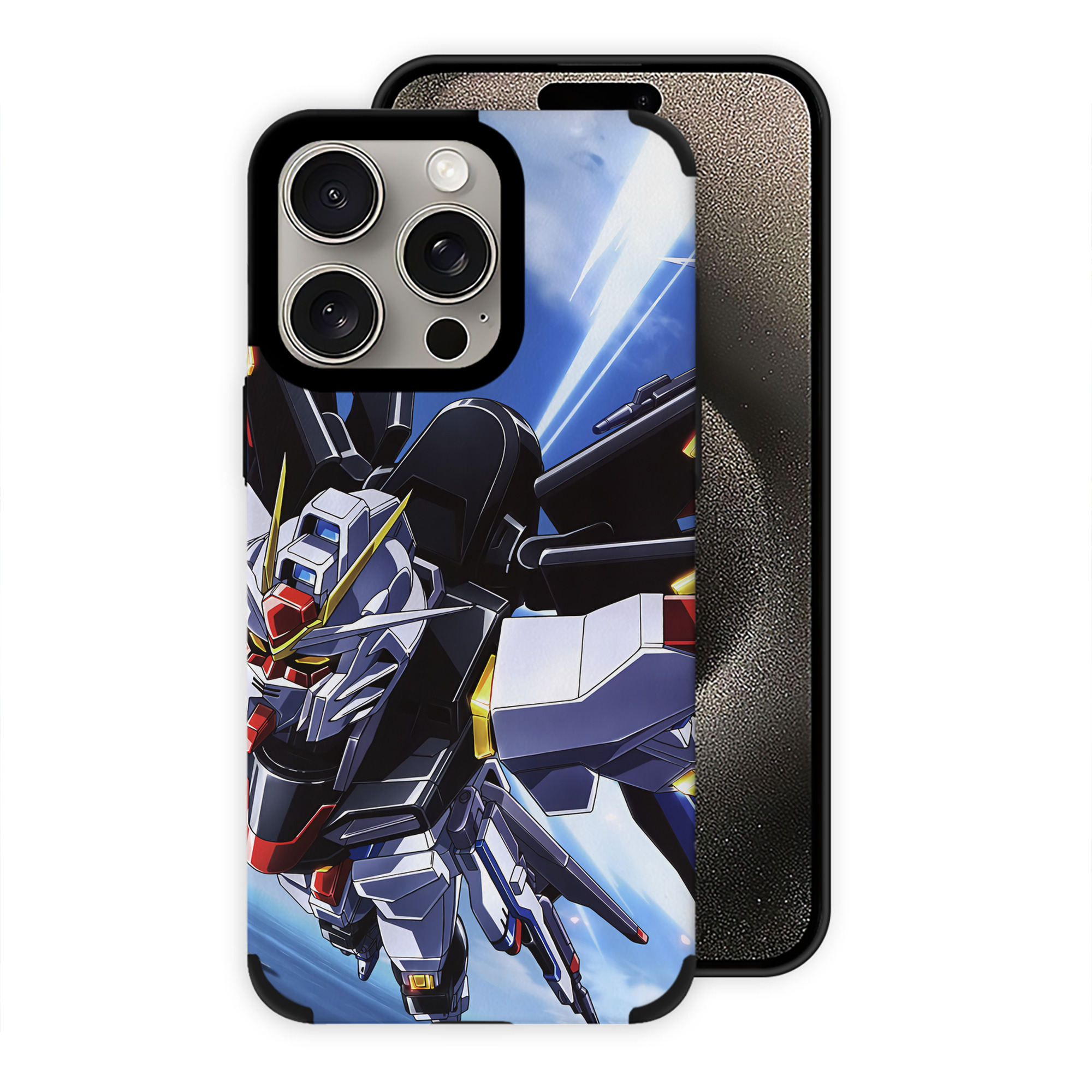 （画像用） 機動戦士ガンダム Mobile Suit Gundam 【iPhone15ProMax対応】 PUレザー スマホケース 耐衝撃＆黄変防止