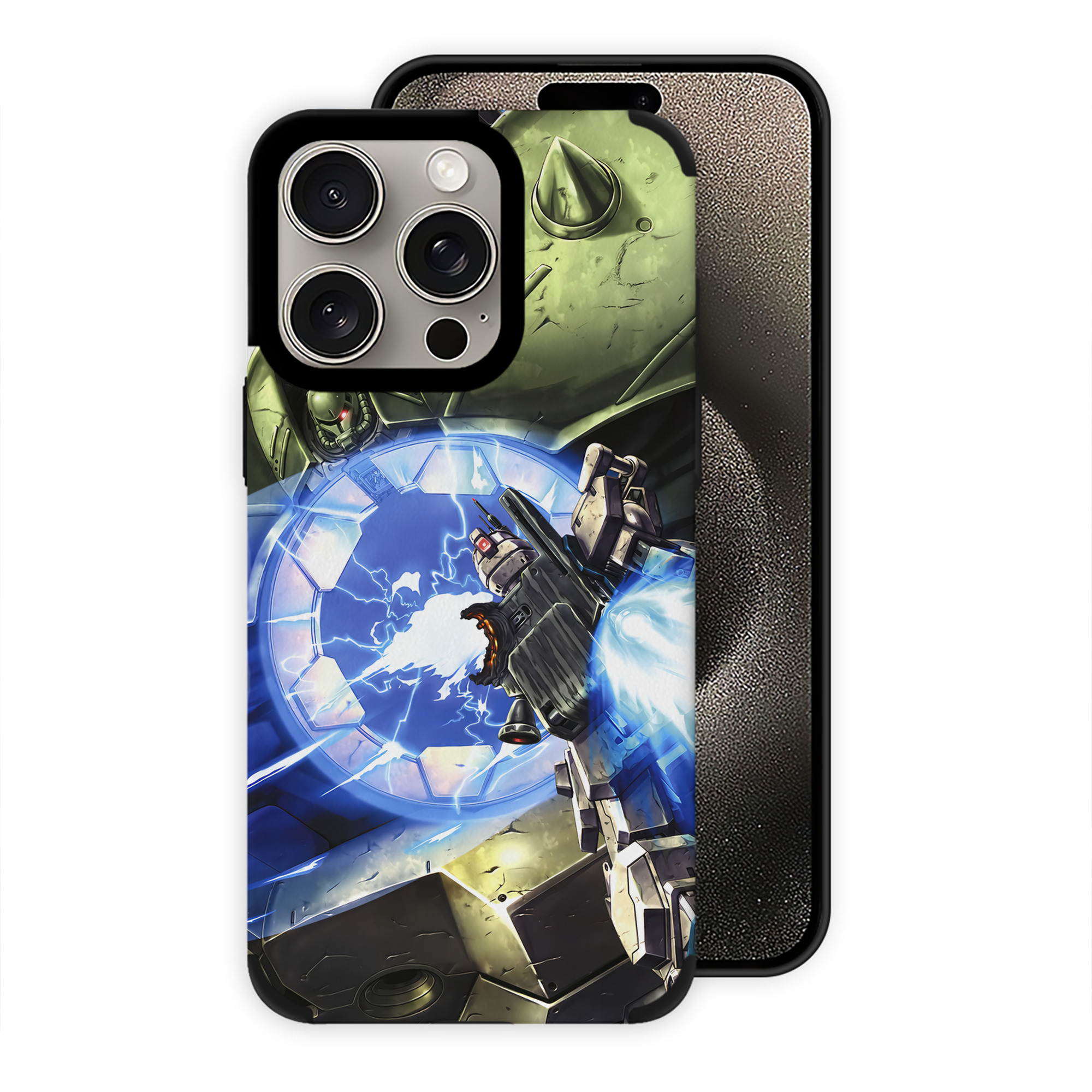 （画像用） 機動戦士ガンダム Mobile Suit Gundam 【iPhone15ProMax対応】 PUレザー スマホケース 耐衝撃＆黄変防止