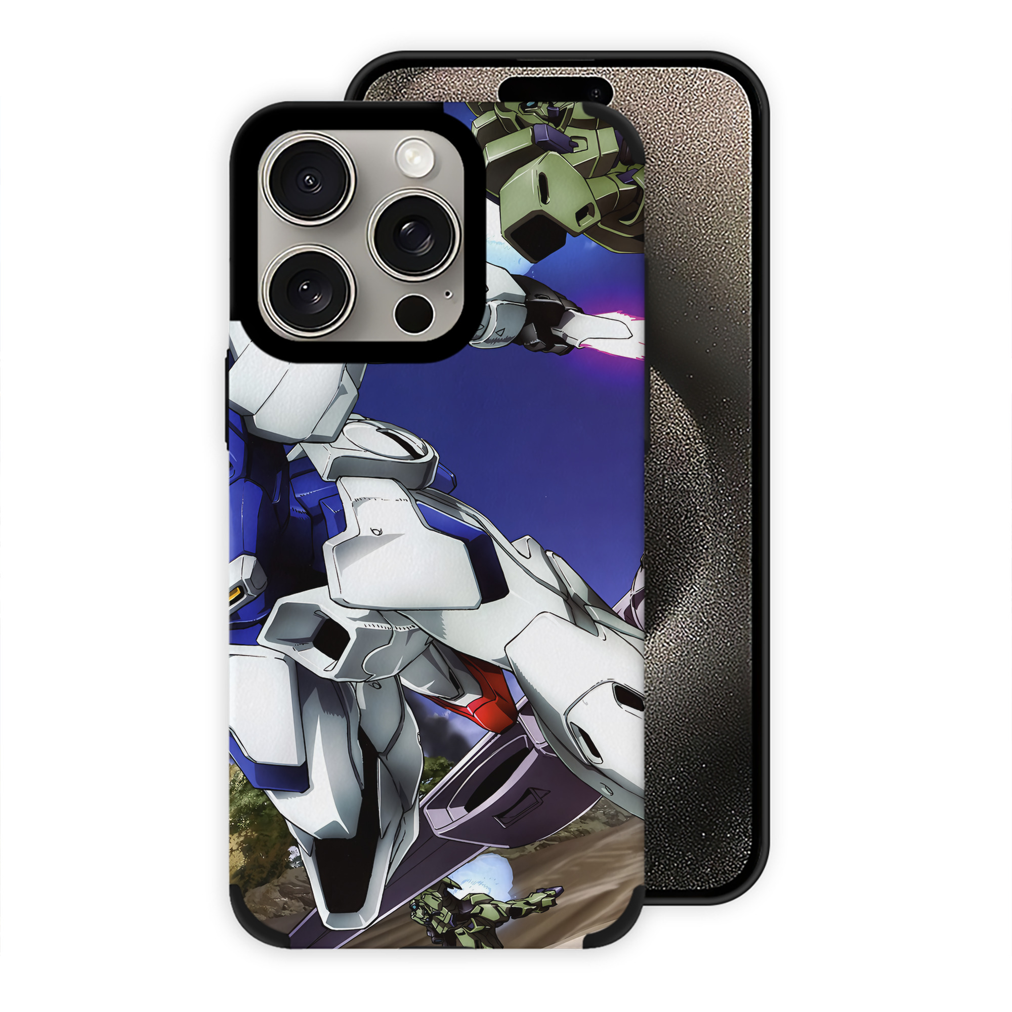 （画像用） 機動戦士ガンダム Mobile Suit Gundam 【iPhone15ProMax対応】 PUレザー スマホケース 耐衝撃＆黄変防止